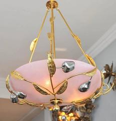 1950s Us Pink Fruit Chandelier