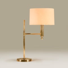 Grande lampada da tavolo svedese in ottone Bergboms degli anni '70