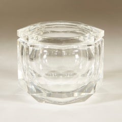 1970s Italian faceted Lucite 'diamond' ice bucket by Allesandro Albrizzi