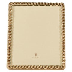 Vintage L'Objet gold plated rope photoframe