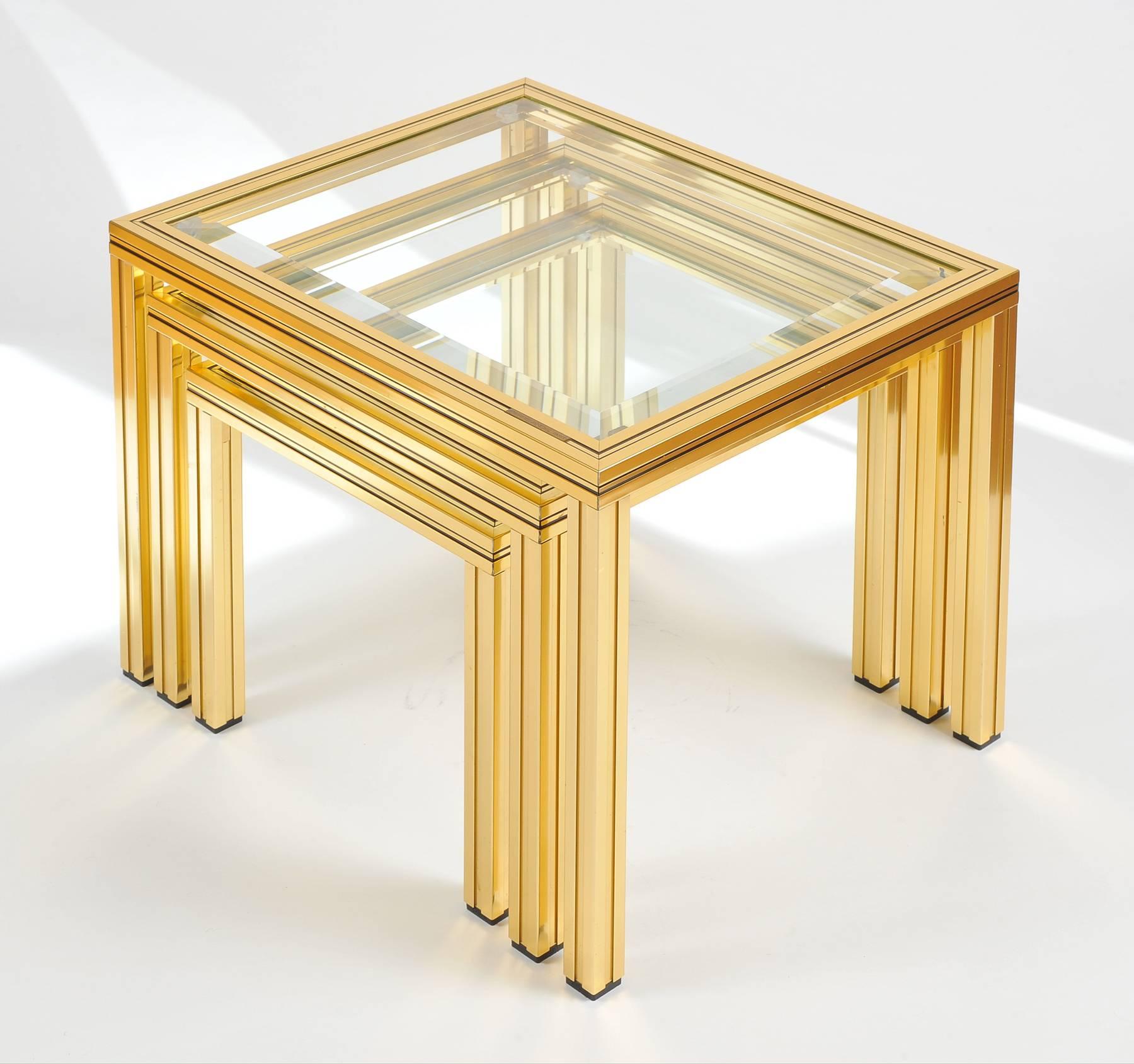 French Nest of Coffee Tables by Pierre Vandel