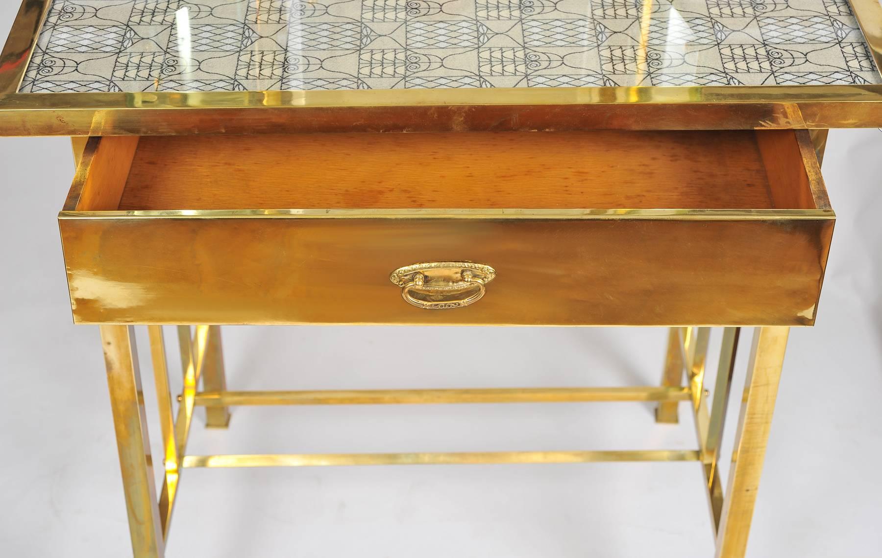 1950s Italian Brass Dressing-Table and Chair 2