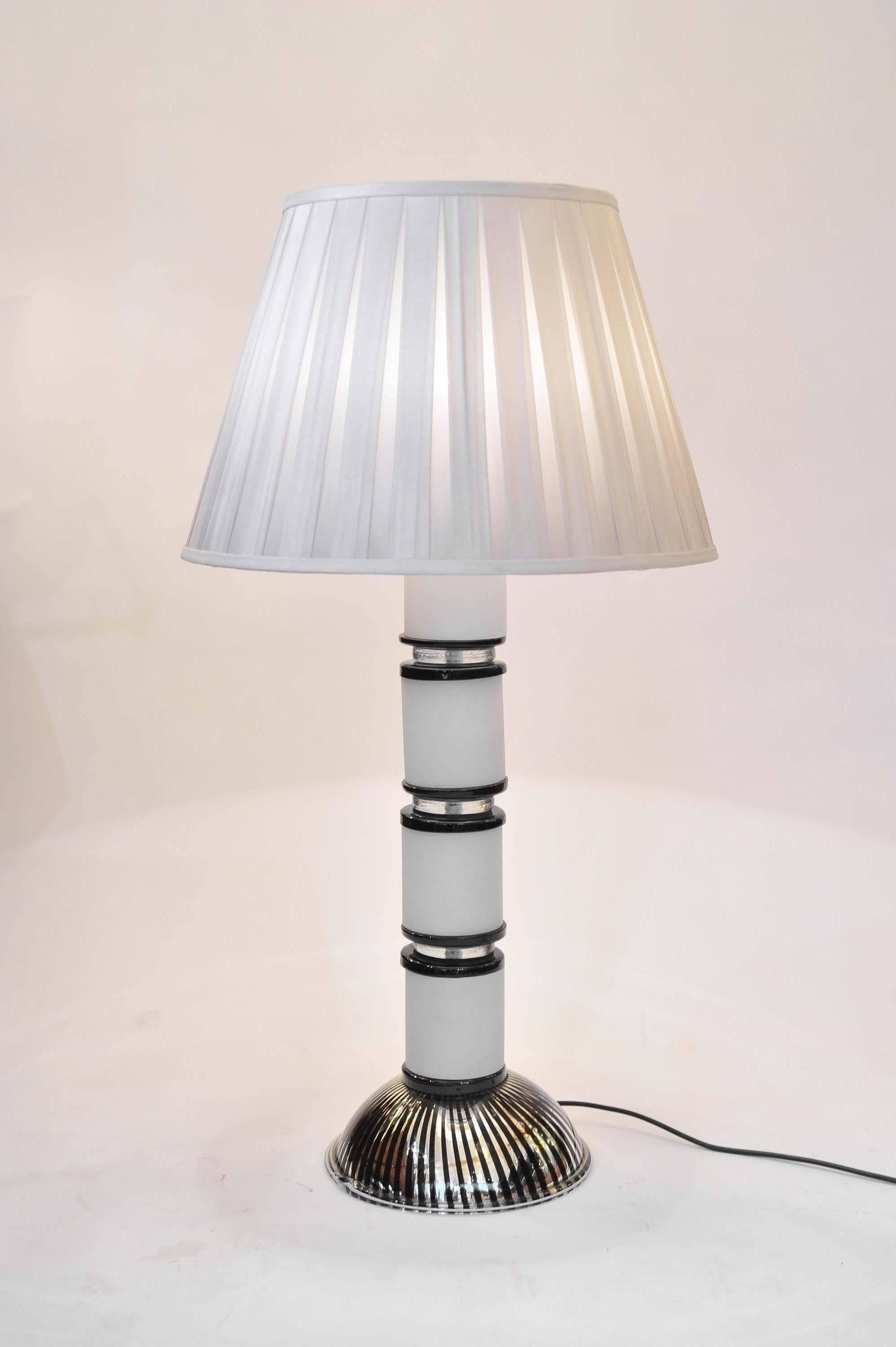 Mid-Century Modern Italian 1970s Glass Table Lamps