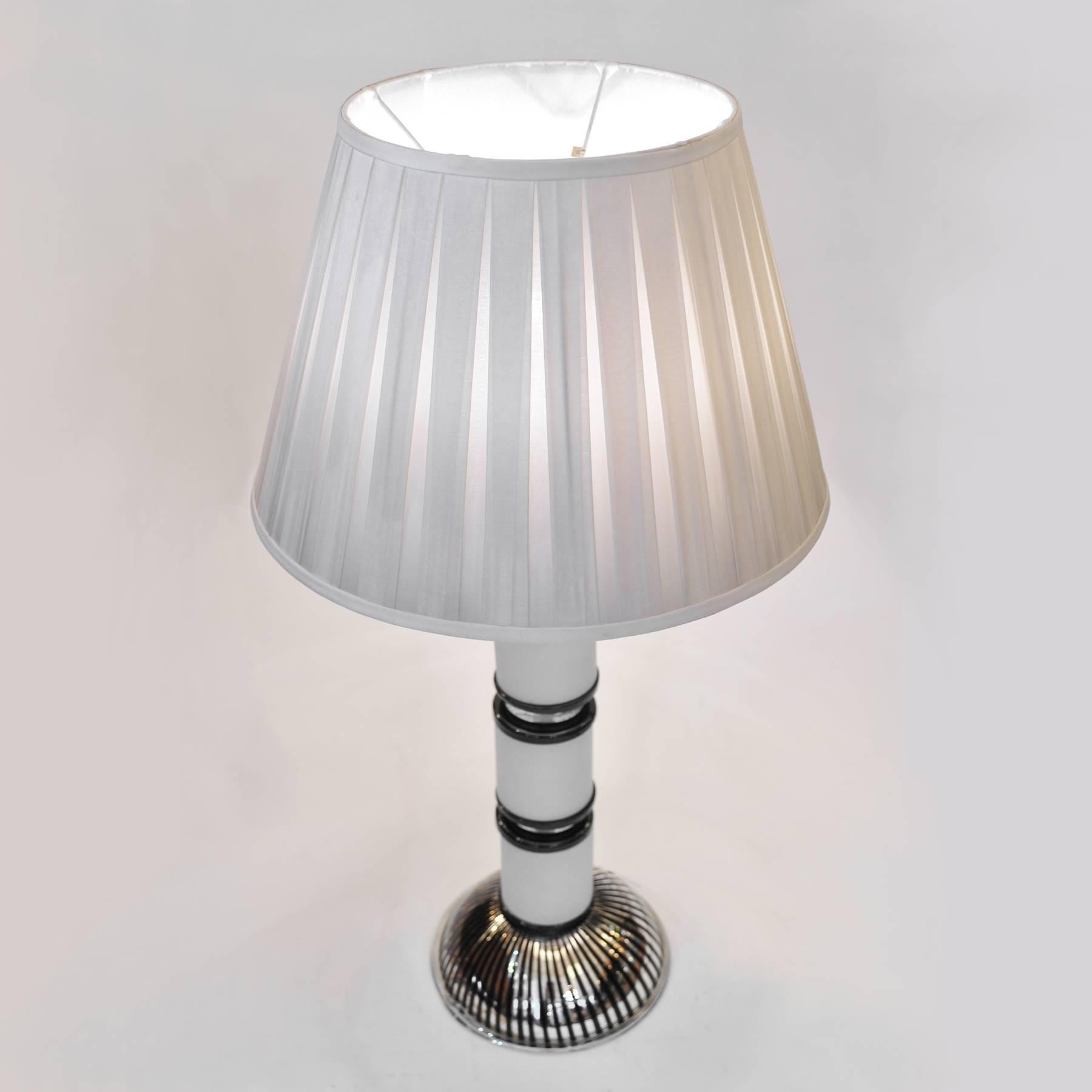 Late 20th Century Italian 1970s Glass Table Lamps