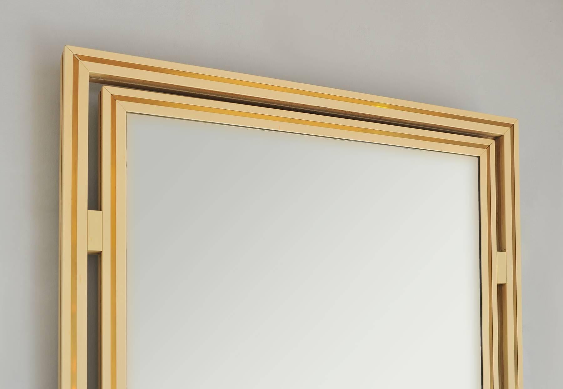 Mid-Century Modern 1960s Wall Mirror by Pierre Vandel