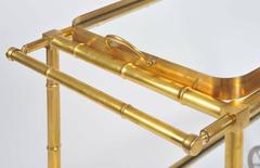 1950s Italian Brass Bamboo Drinks Trolley