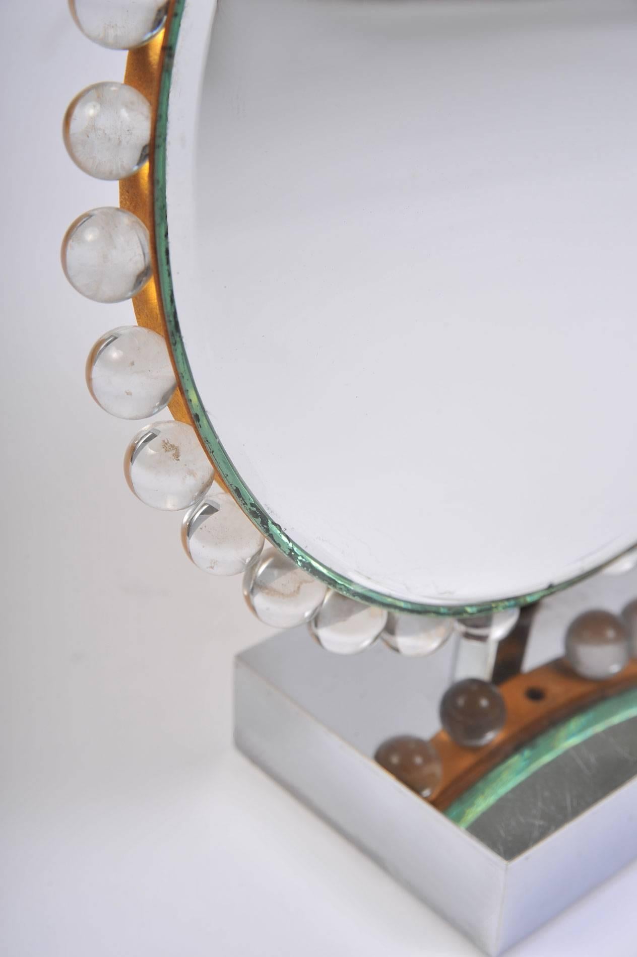 Italian 1960s Glass Ball Dressing Table Mirror 1