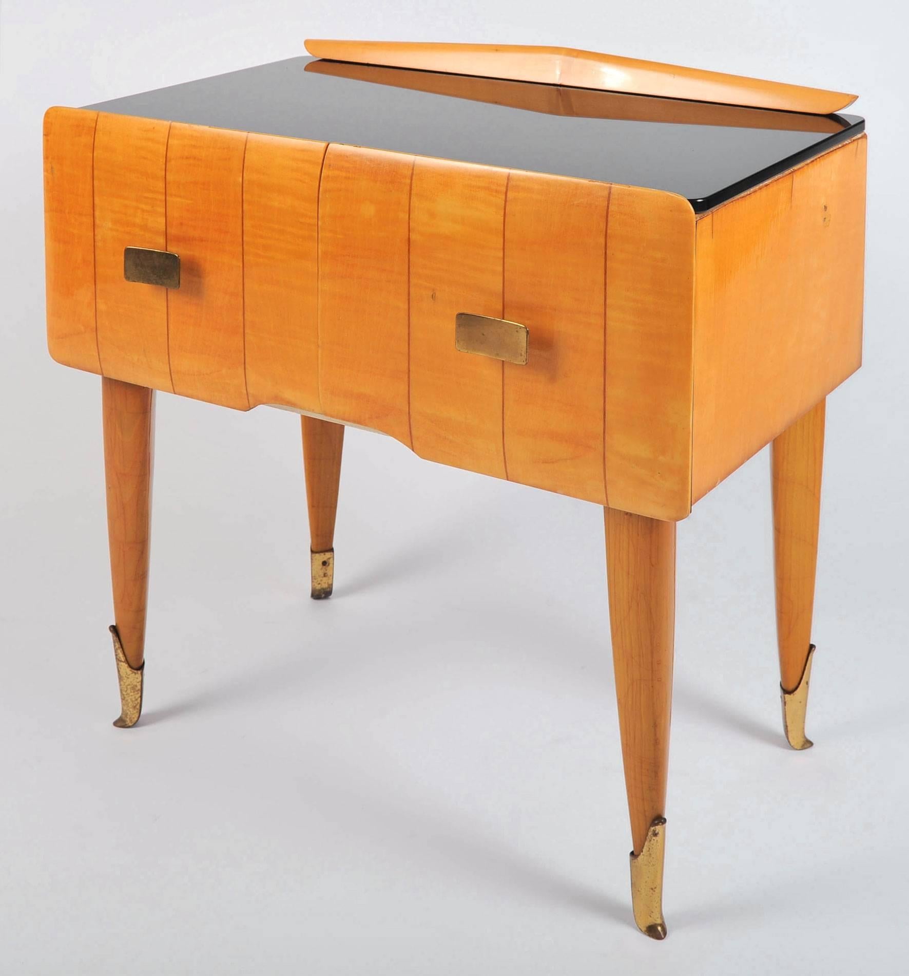 Mid-Century Modern 1940s Bedside Tables or Nightstands Attributed to Osvaldo Borsani