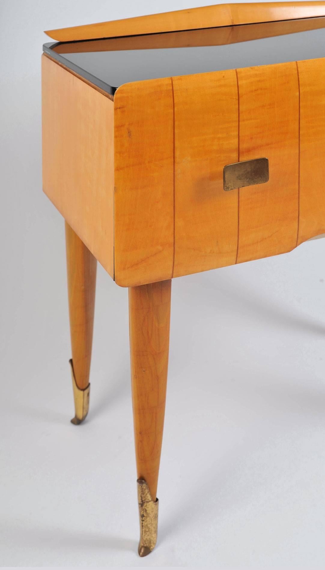 Mid-20th Century 1940s Bedside Tables or Nightstands Attributed to Osvaldo Borsani