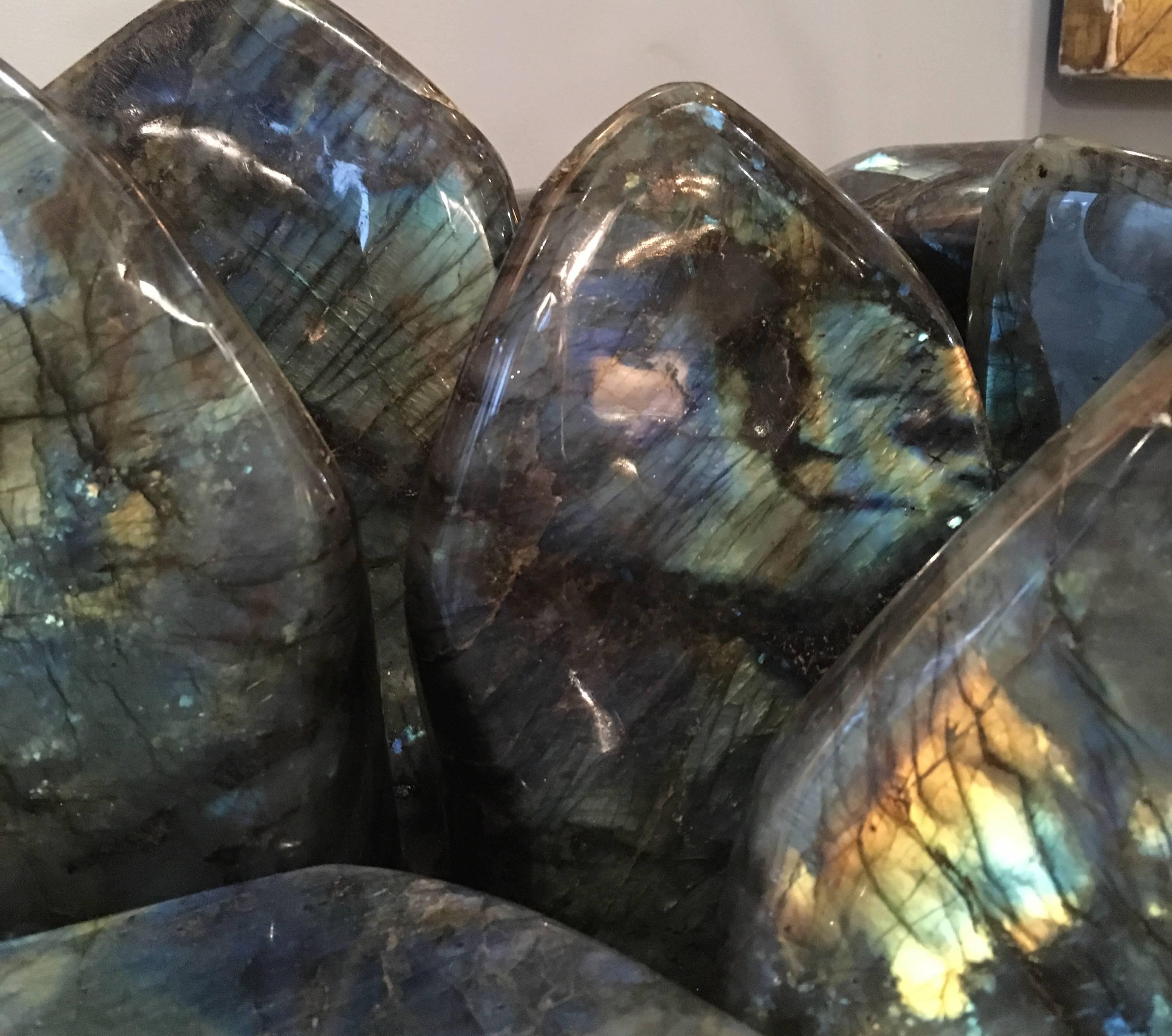 20th Century Group of Large Fiery Labradorite Specimens