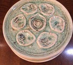 Vintage French Oyster Plates