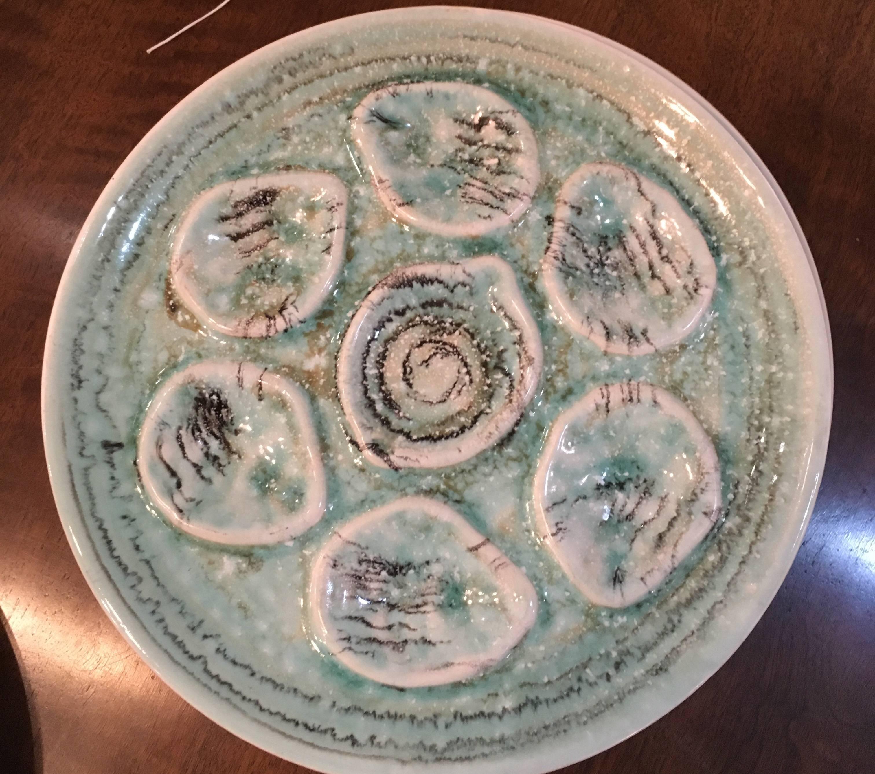 Vintage French Oyster Plates 3