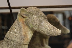 Grand Pair of Antique English Dogs with Custom Base and Linen Shades