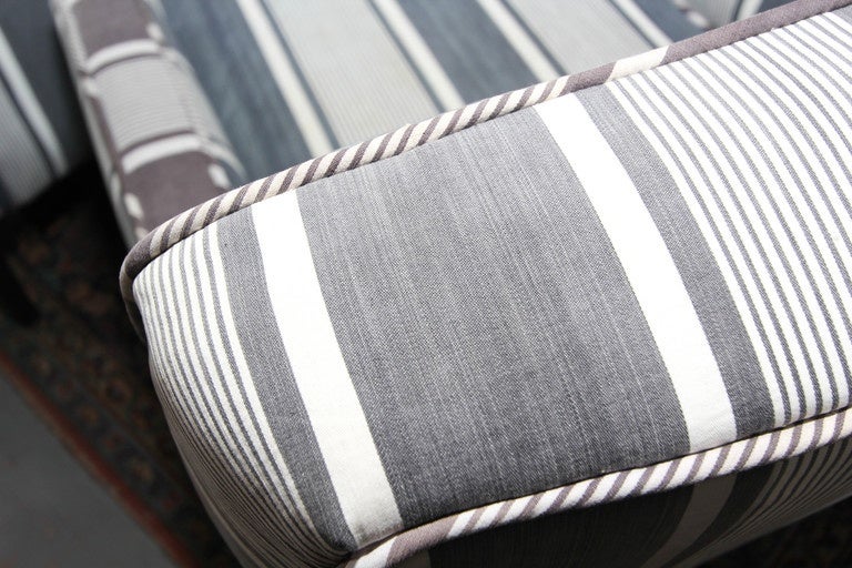 Pair of French Stripe Chairs 2
