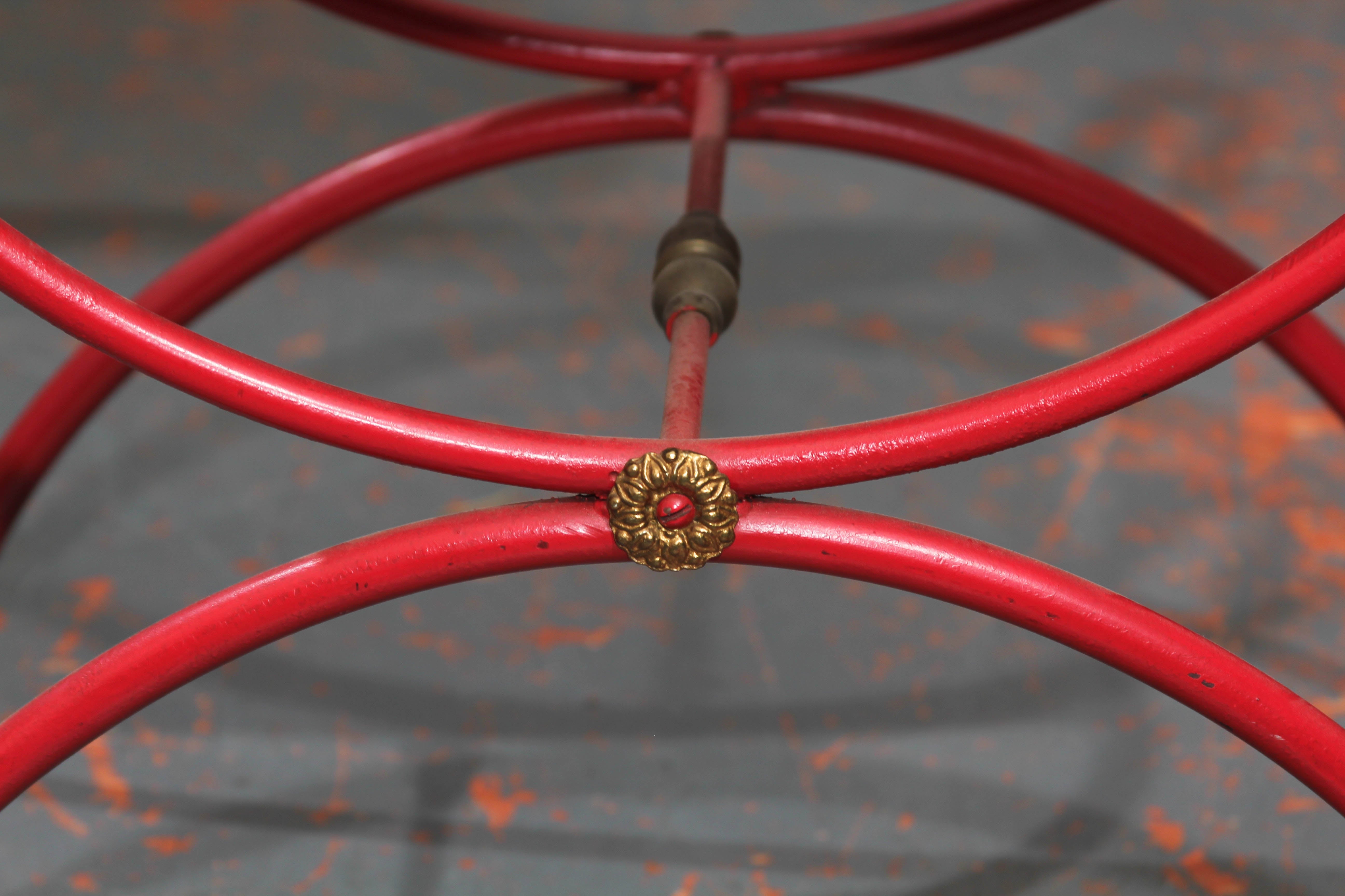 Red Italian Bench In Good Condition In Seattle, WA