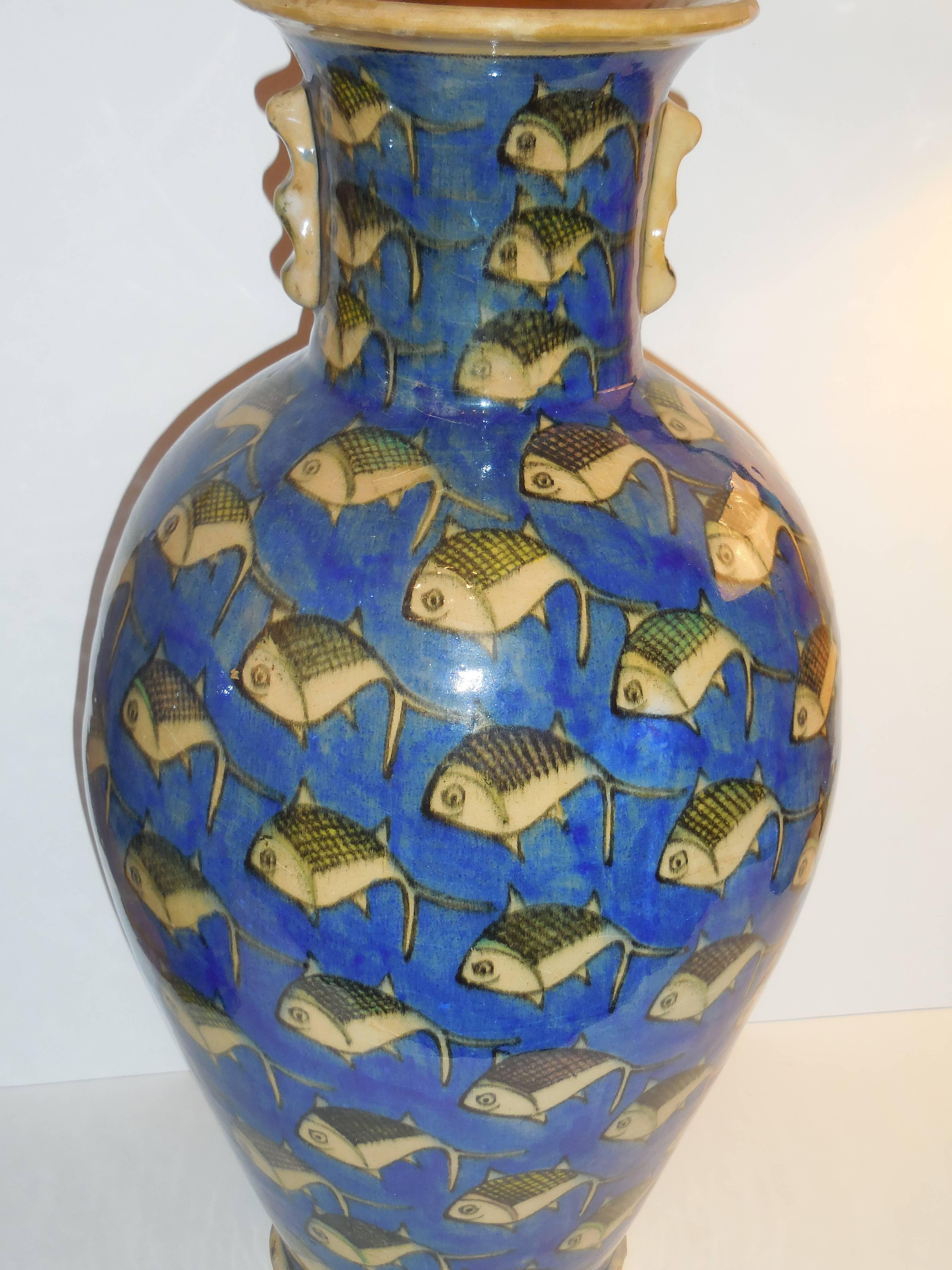 Pair of Antique Ceramic Persian Vases 4