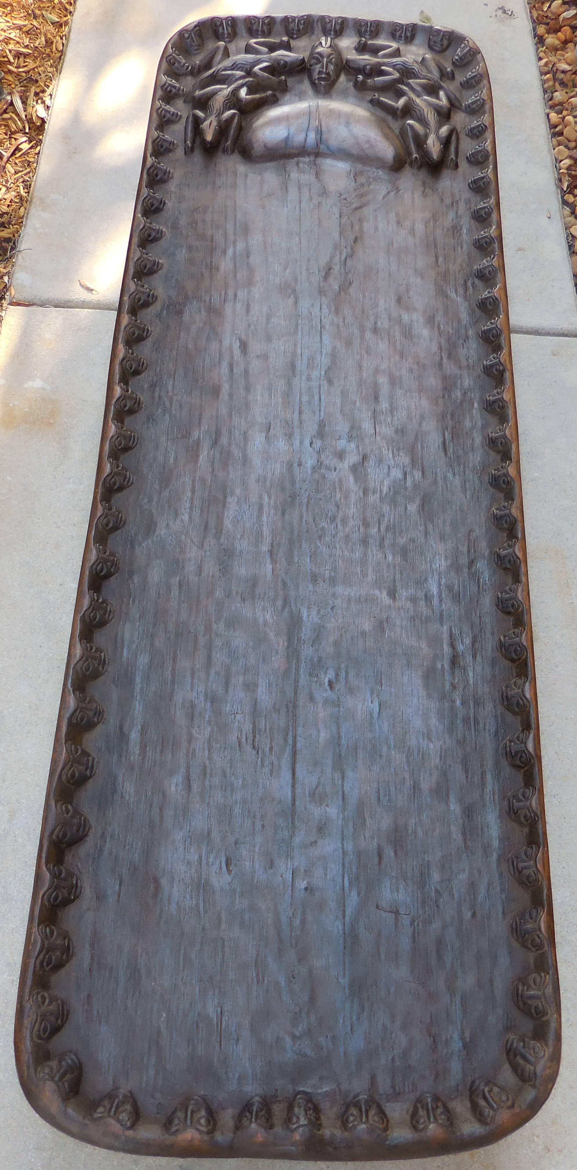 Wood Carved African Coffee Table