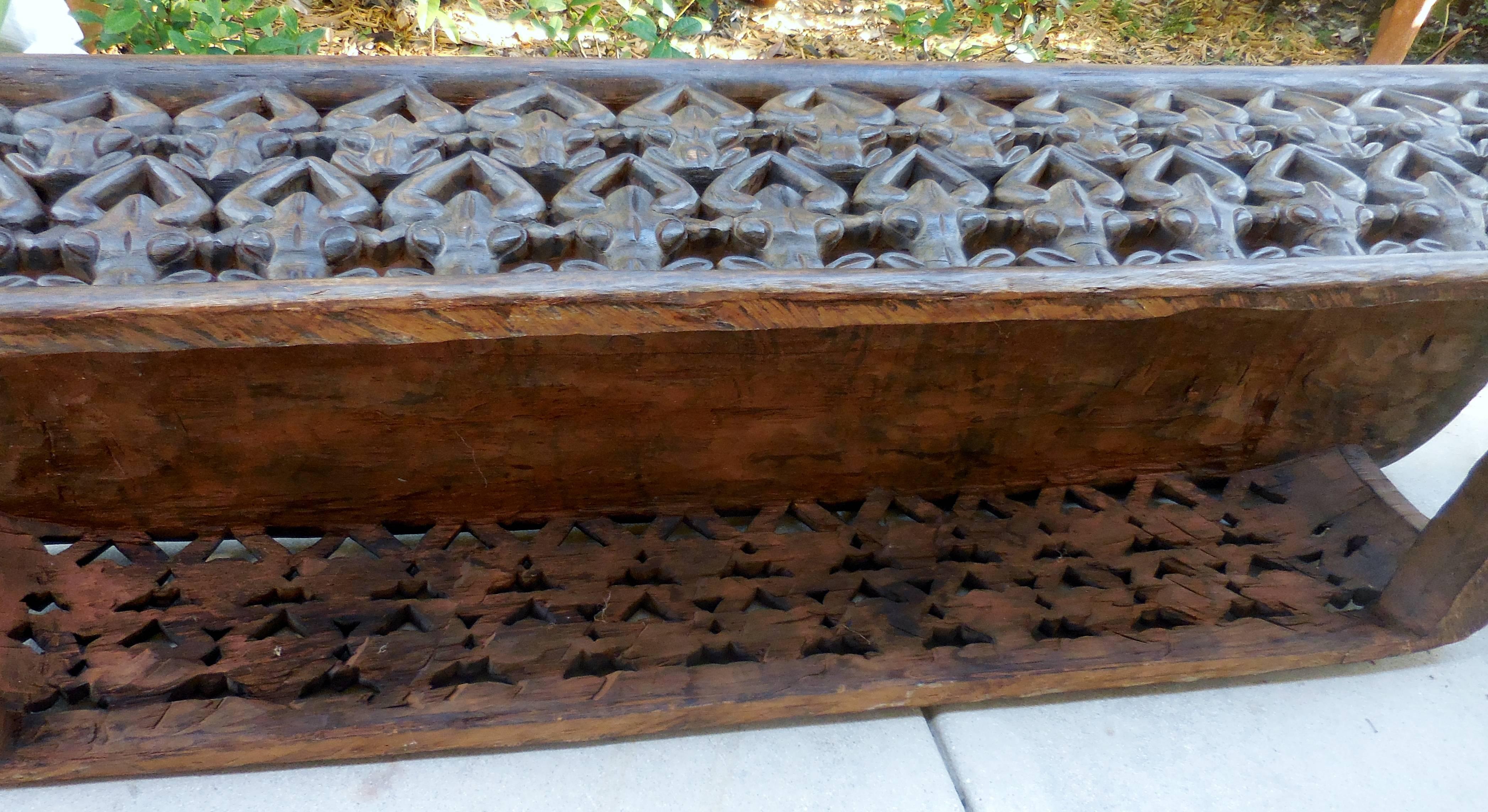 Carved African Coffee Table 1