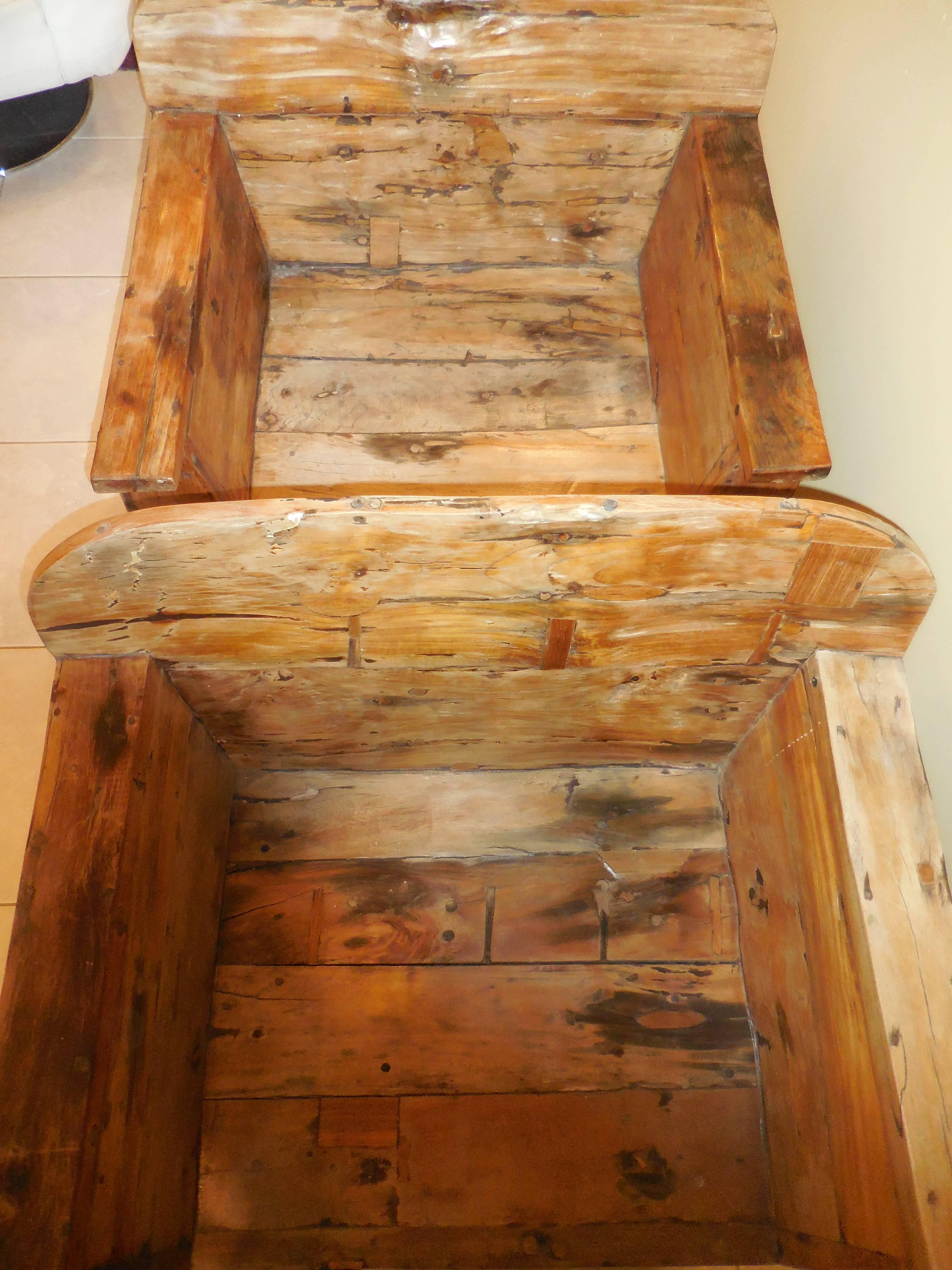 Pair of Vintage Hand Carved Wood Balinese Armchairs For Sale 3