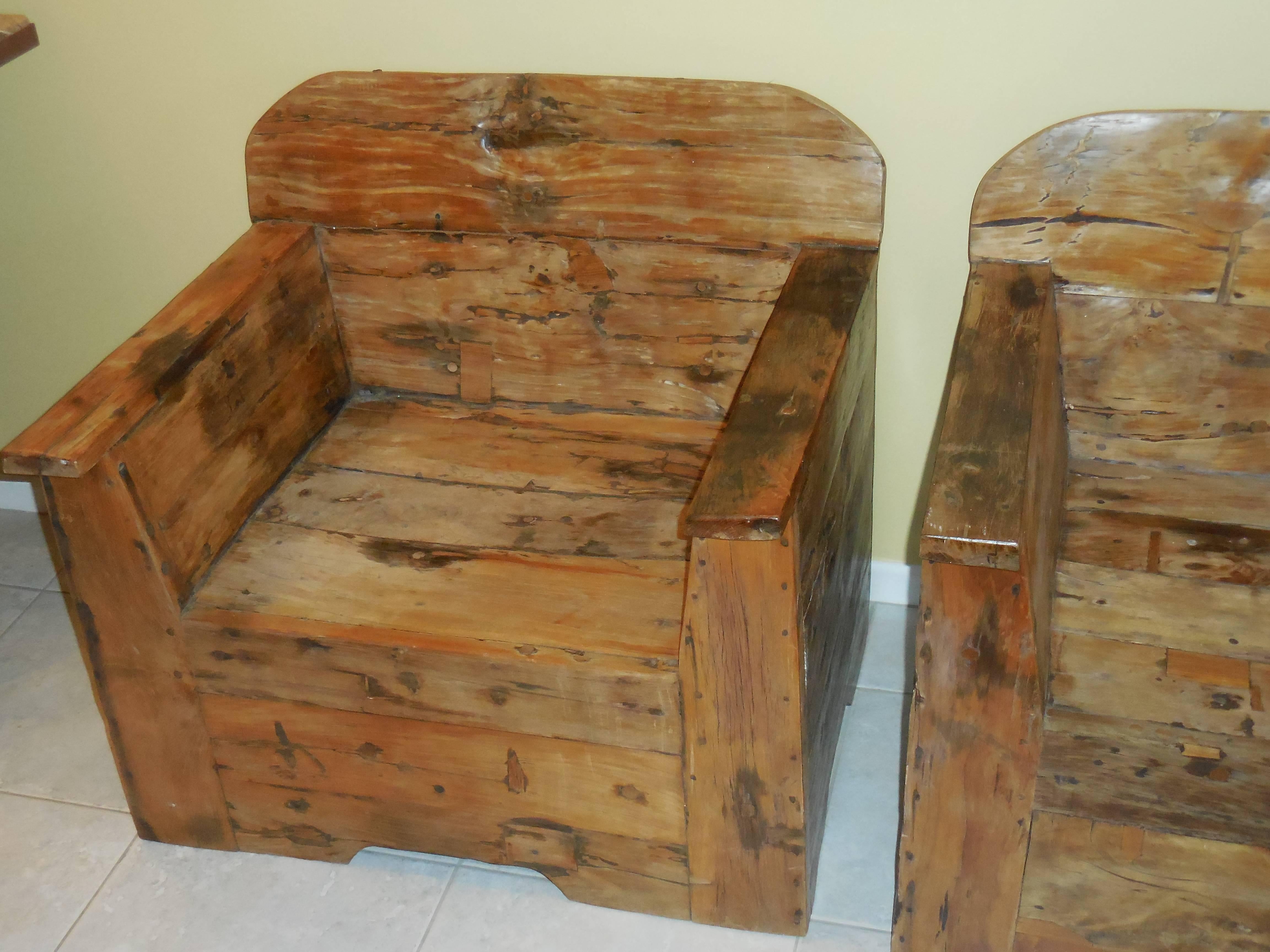 Pair of Vintage Hand Carved Wood Balinese Armchairs For Sale 4