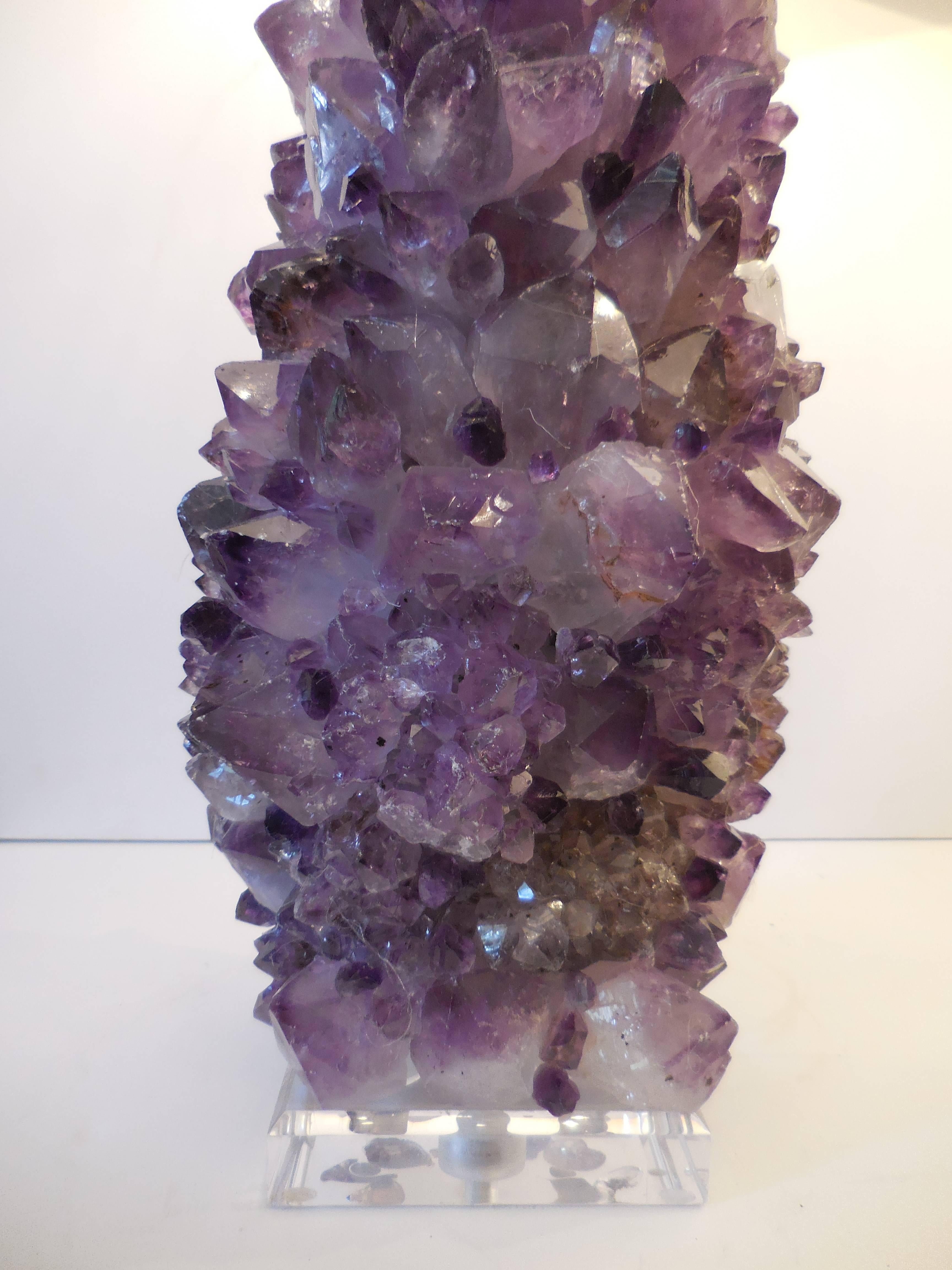 amethyst crystal table