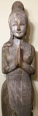 Carved Wood Old Quan Yin Statue