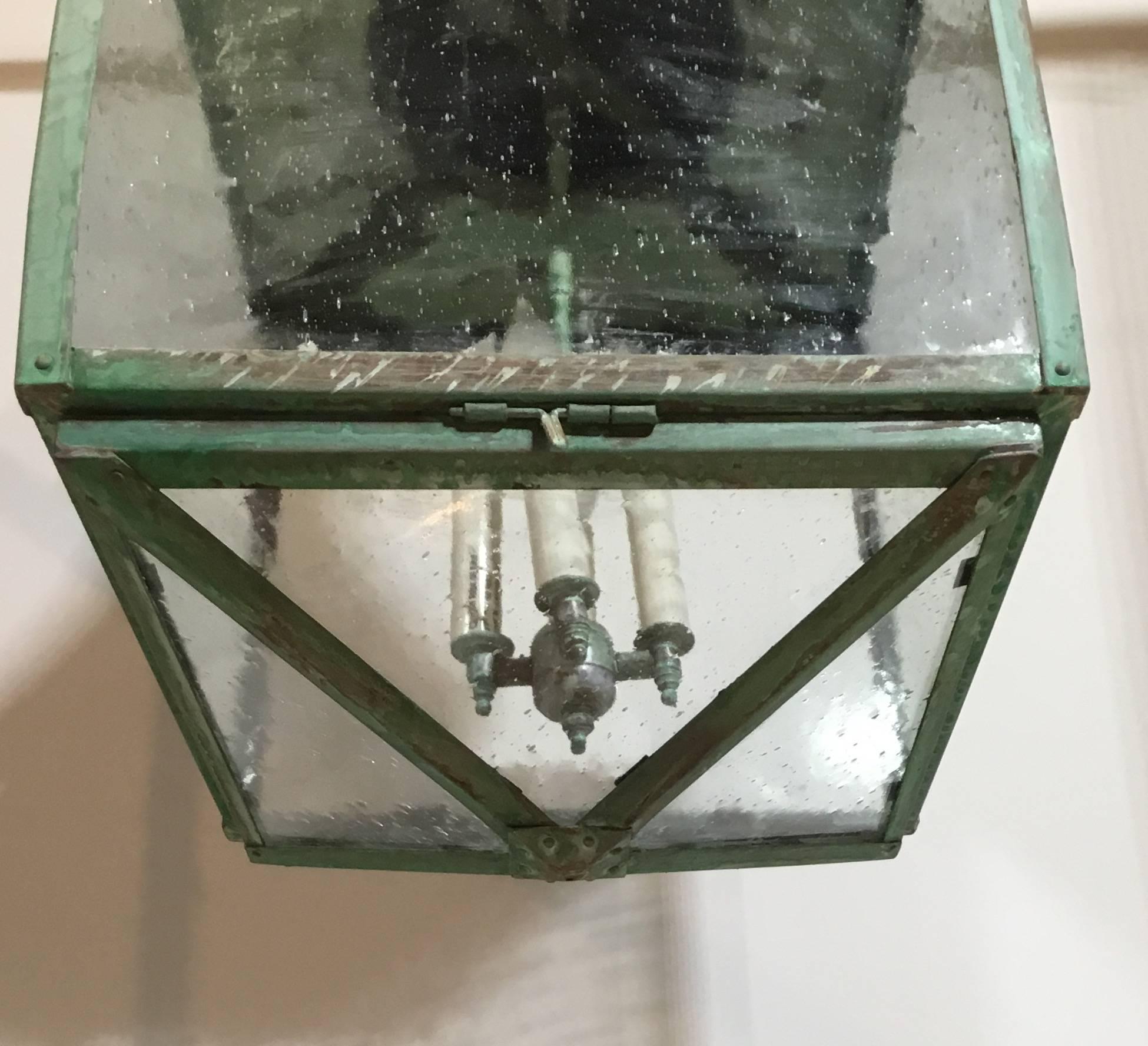 antique copper lantern
