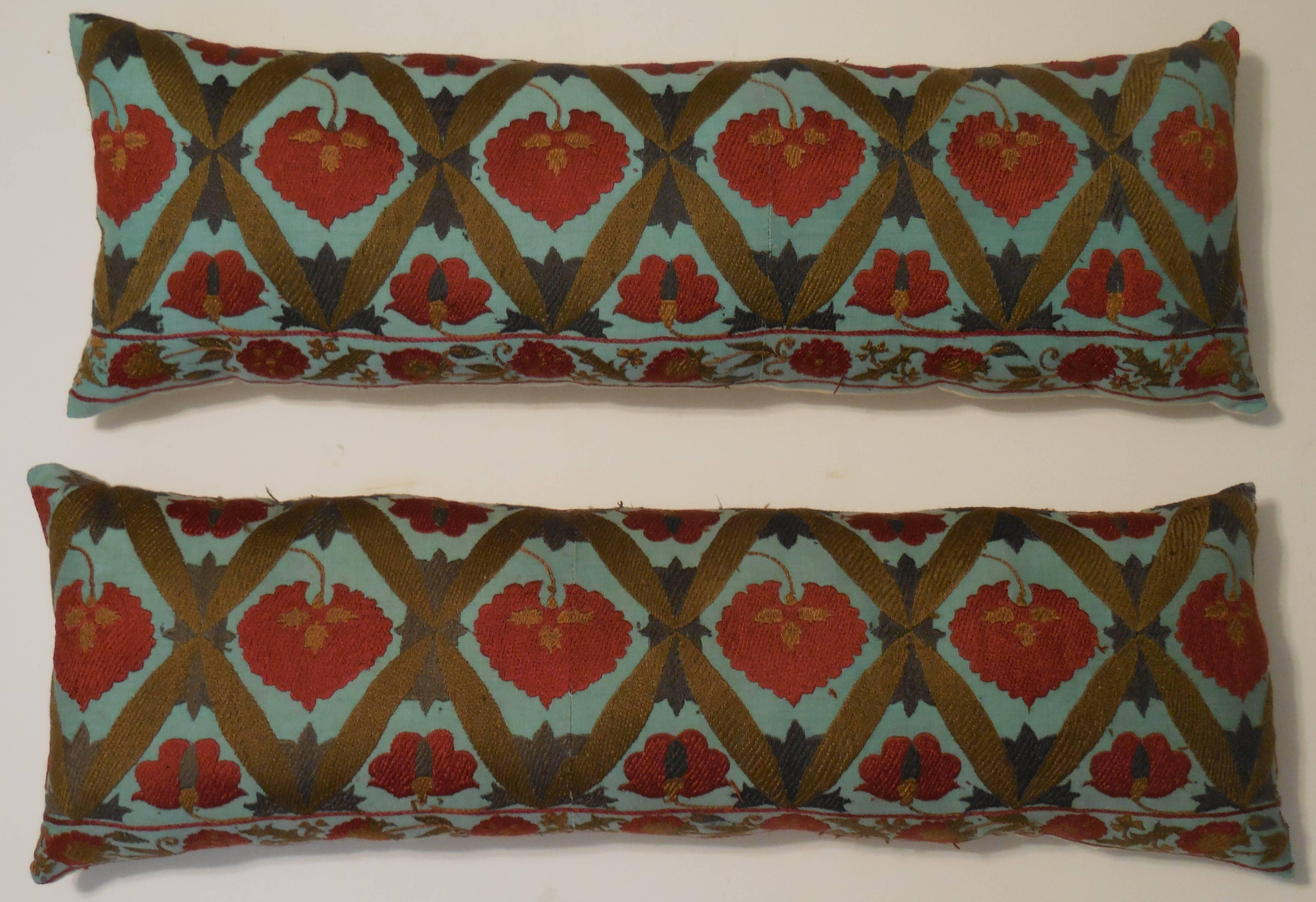 Pair of Suzani Embroidery Pillows 1