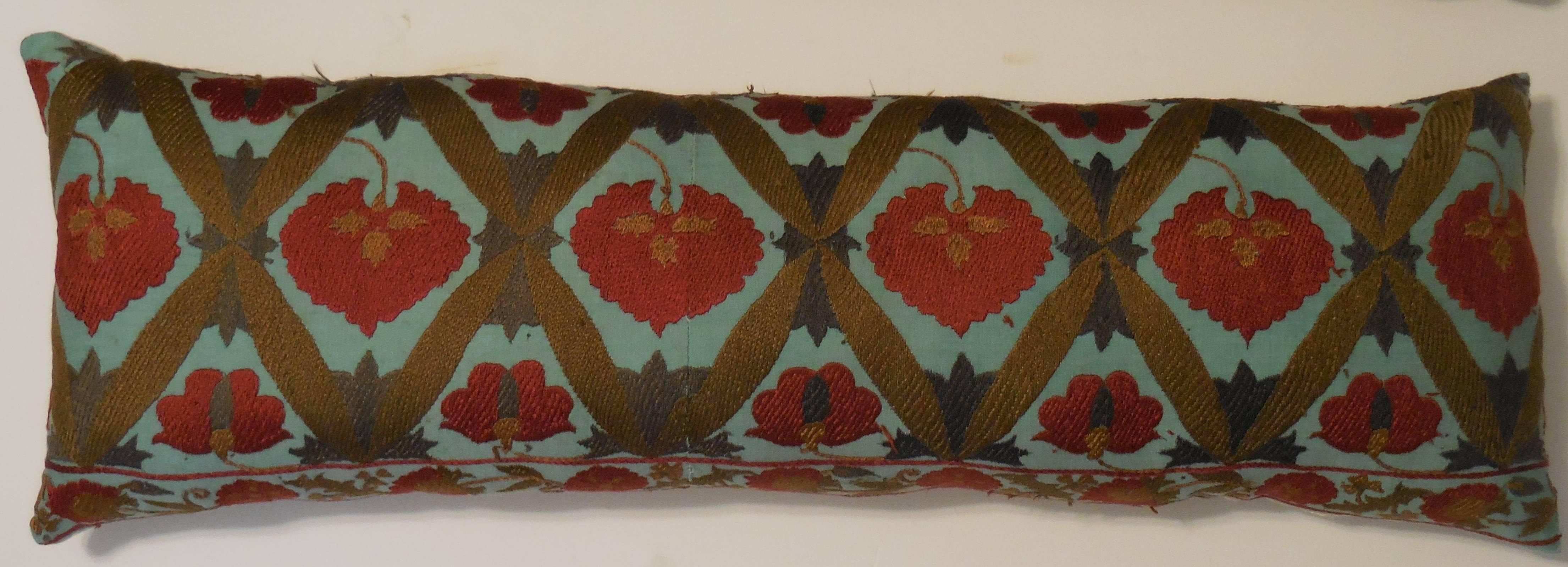 20th Century Pair of Suzani Embroidery Pillows