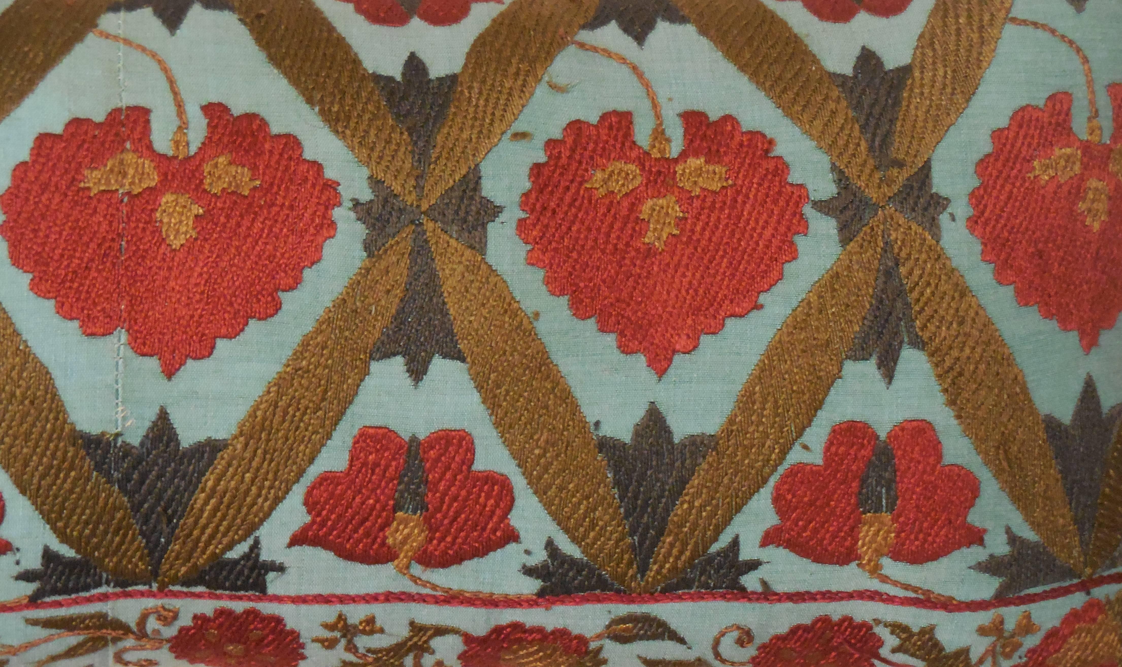 Pair of Suzani Embroidery Pillows 2