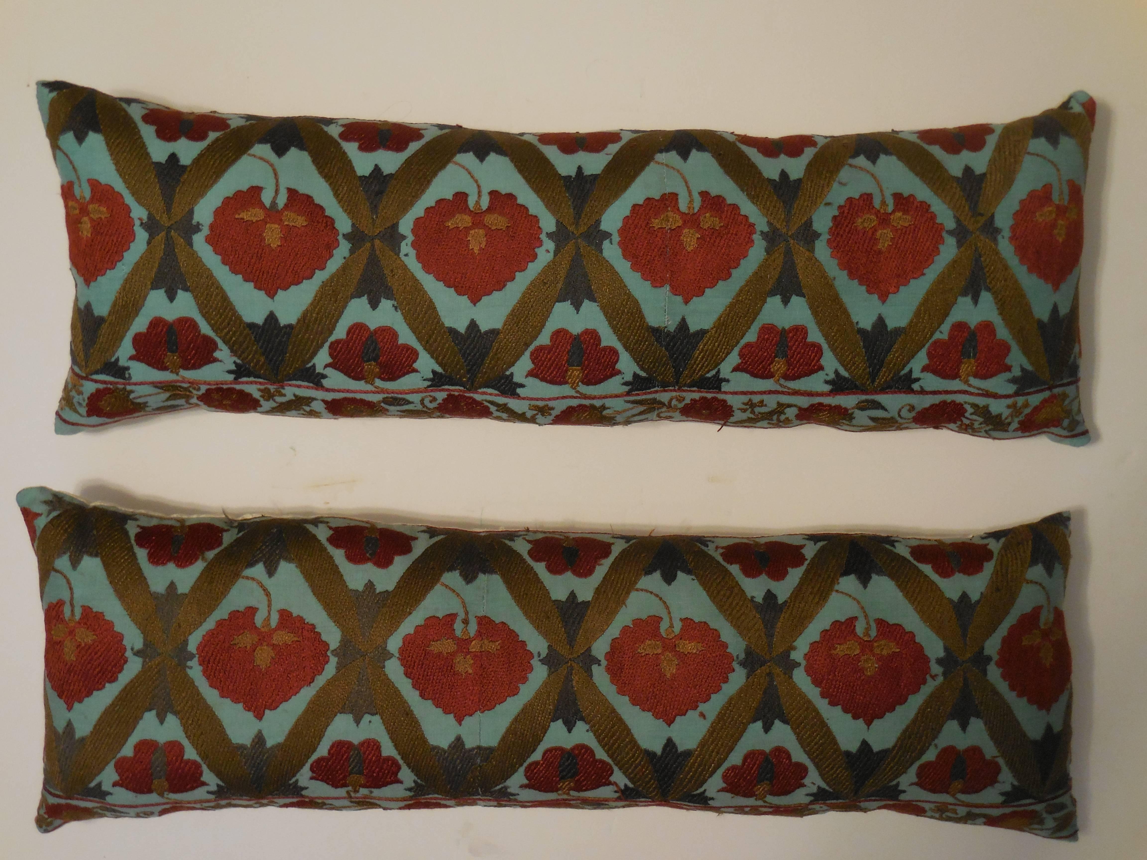 Pair of Suzani Embroidery Pillows 4