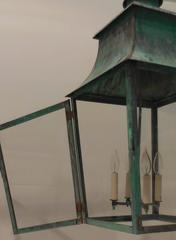 Large Weathered Brass Lantern