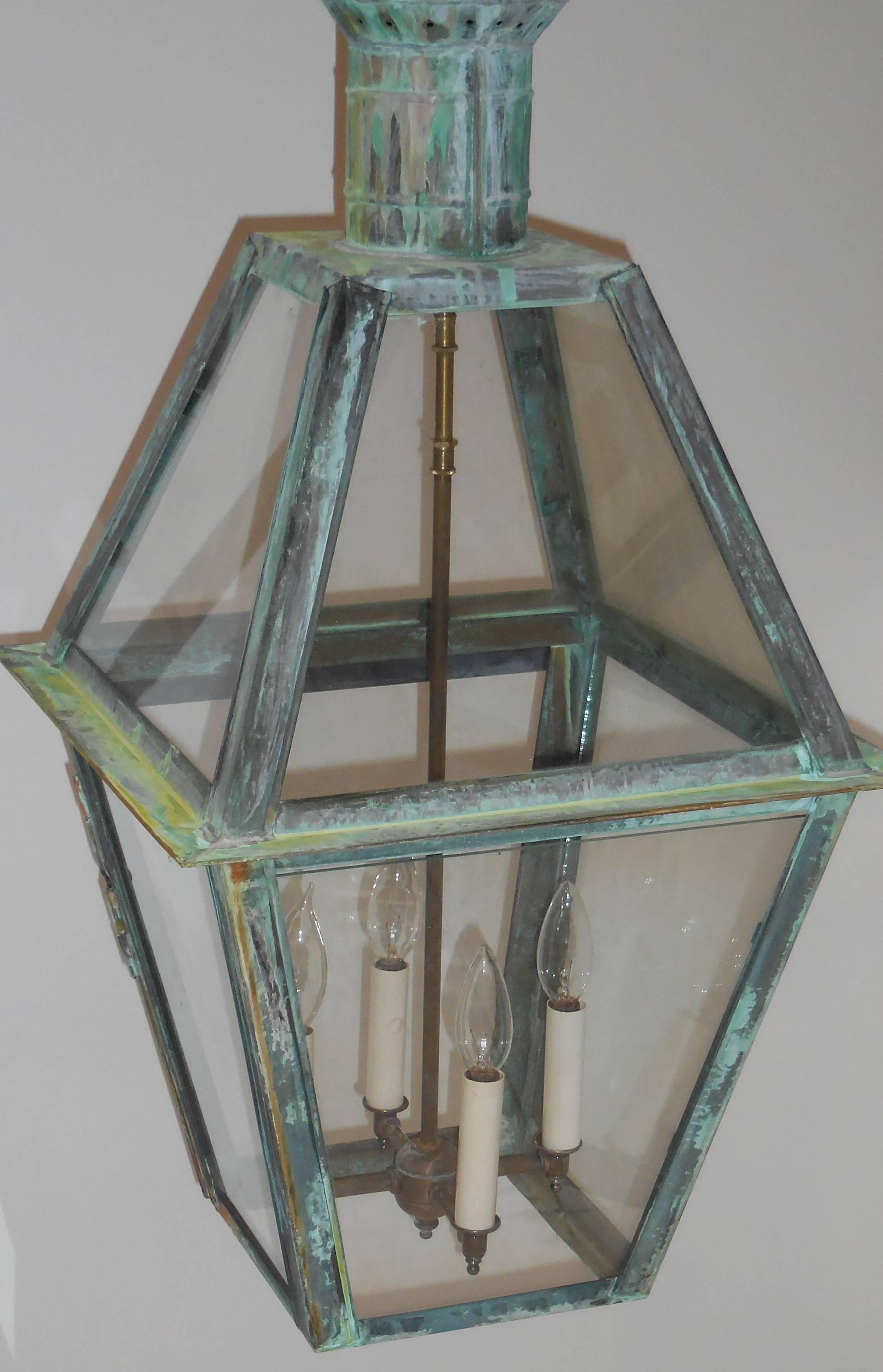 Brass Large Hanging Solid Copper Lantern