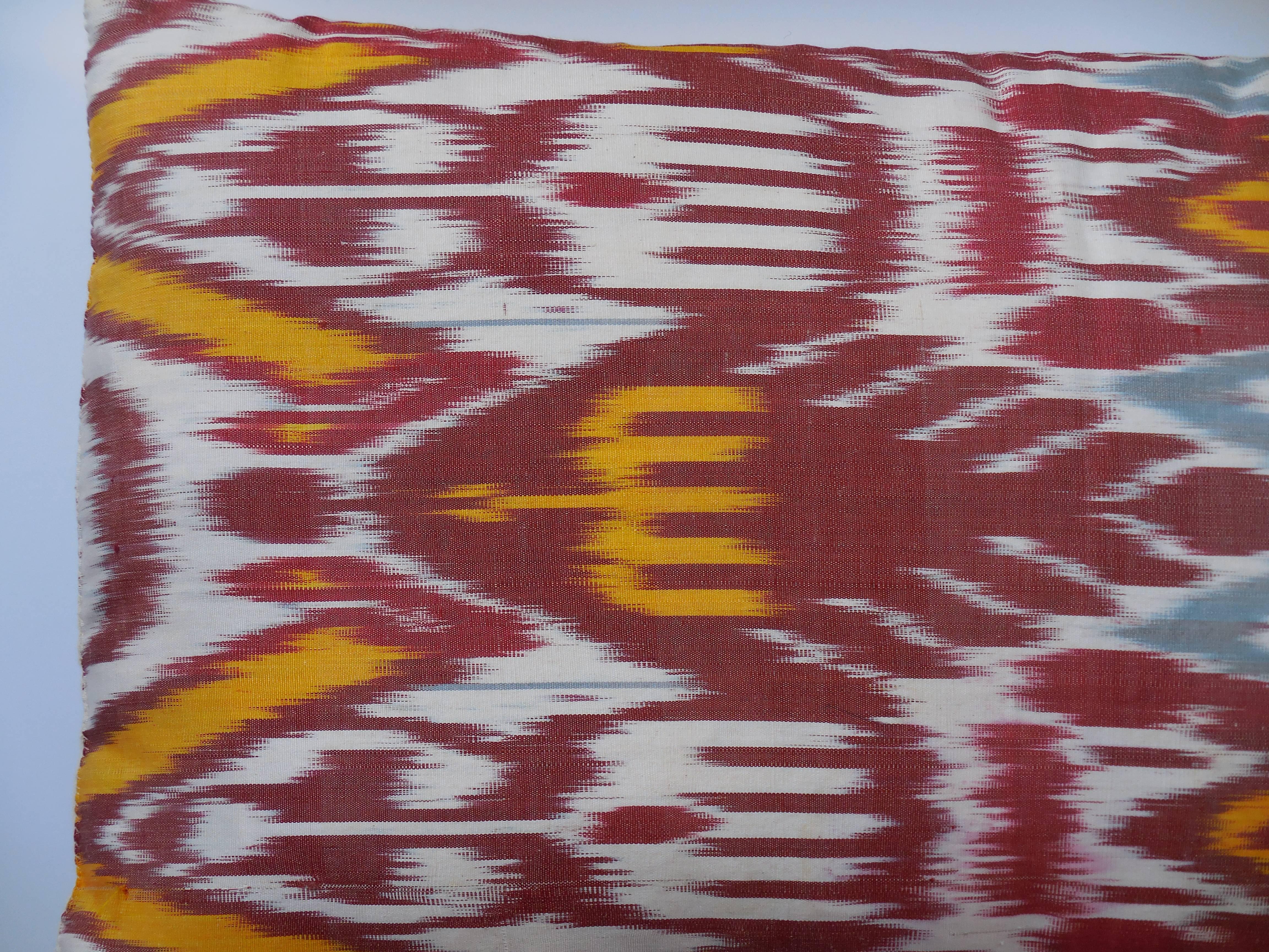 Late 20th Century Pair of Colorful Ikat Pillows