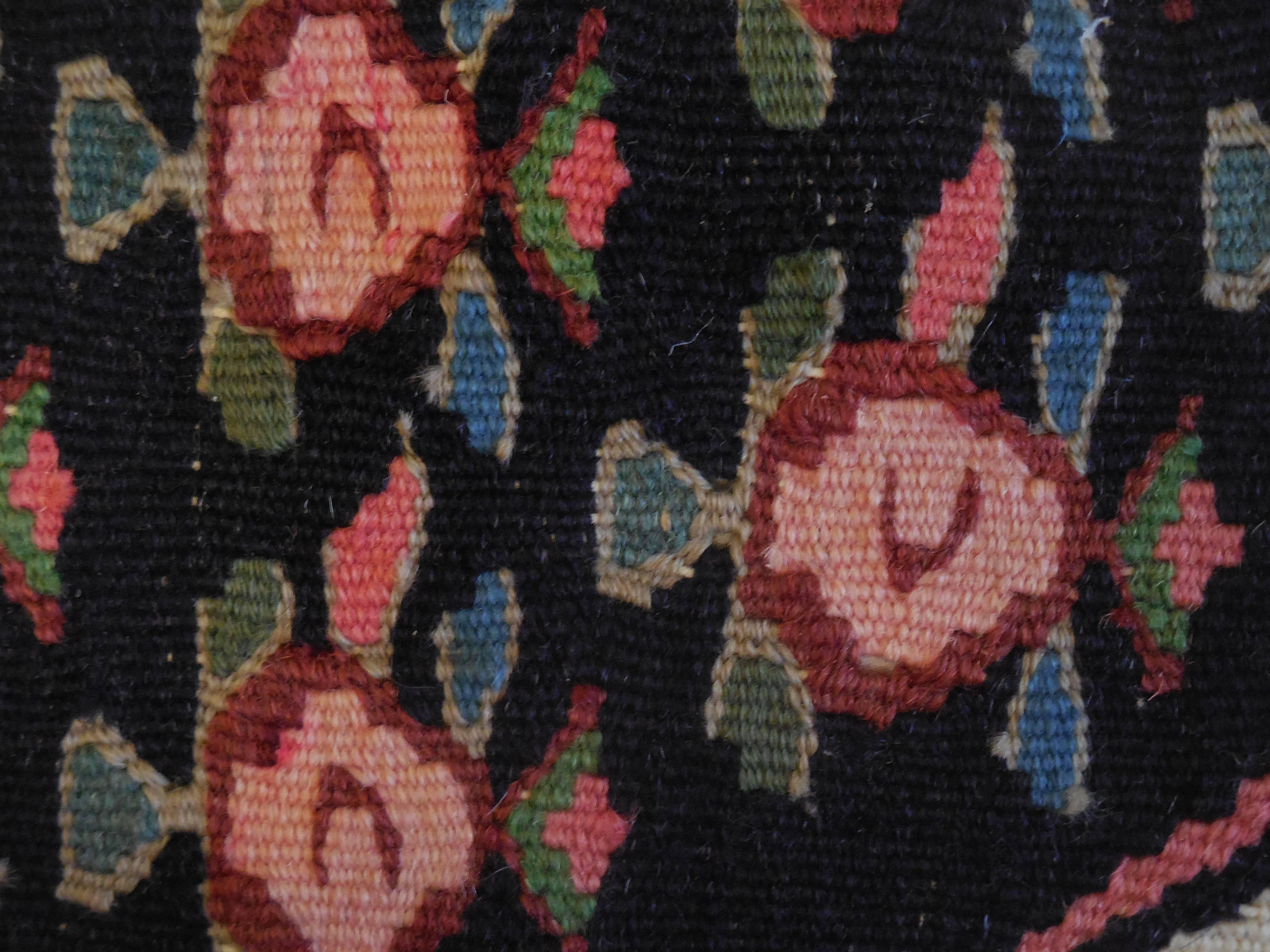 Large Flat-Weave Persian Rug Fragment Pillow 1
