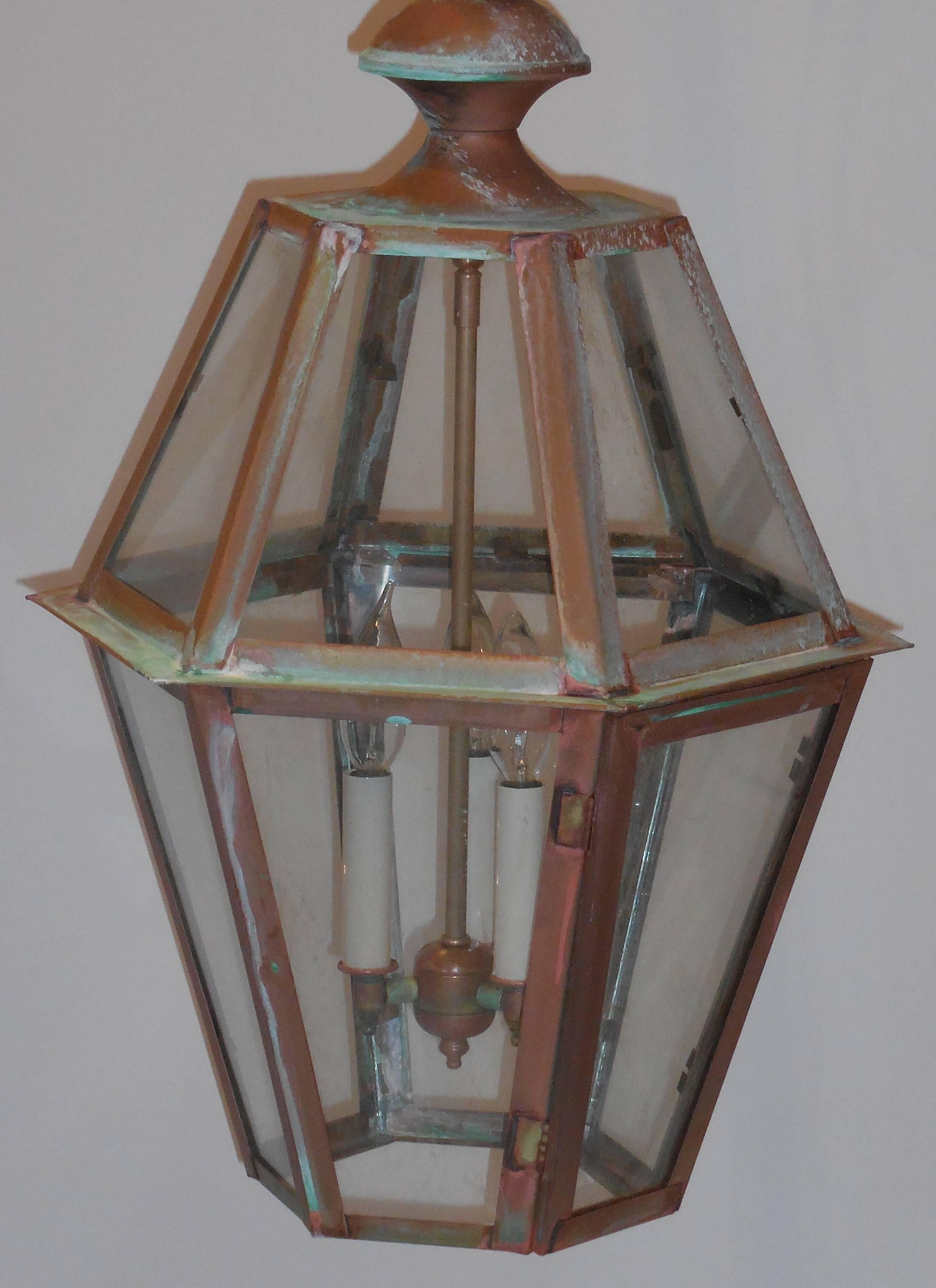 American Six-Sided Copper Lantern
