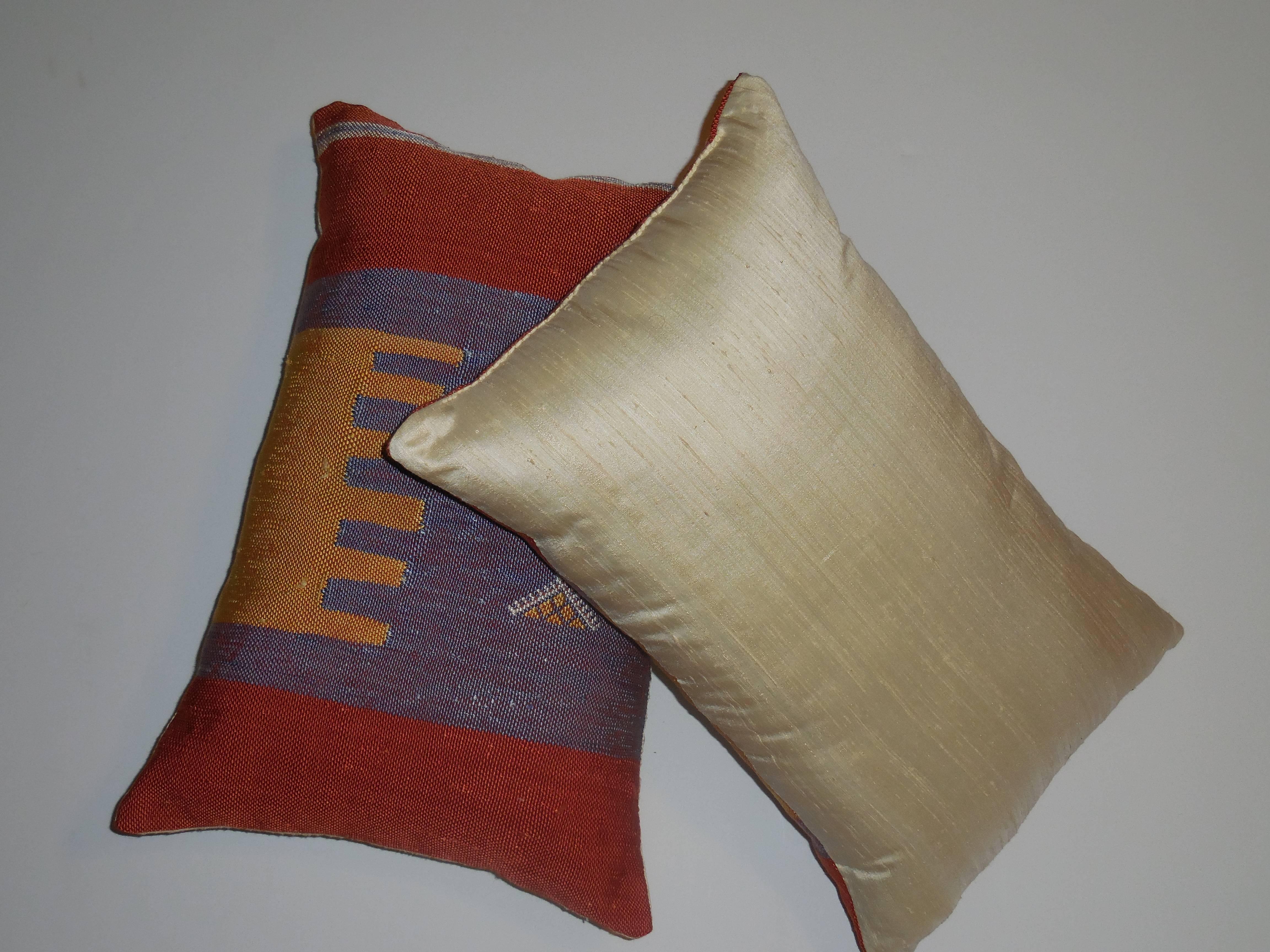 Pair of Abstract Handwoven Pillows 5