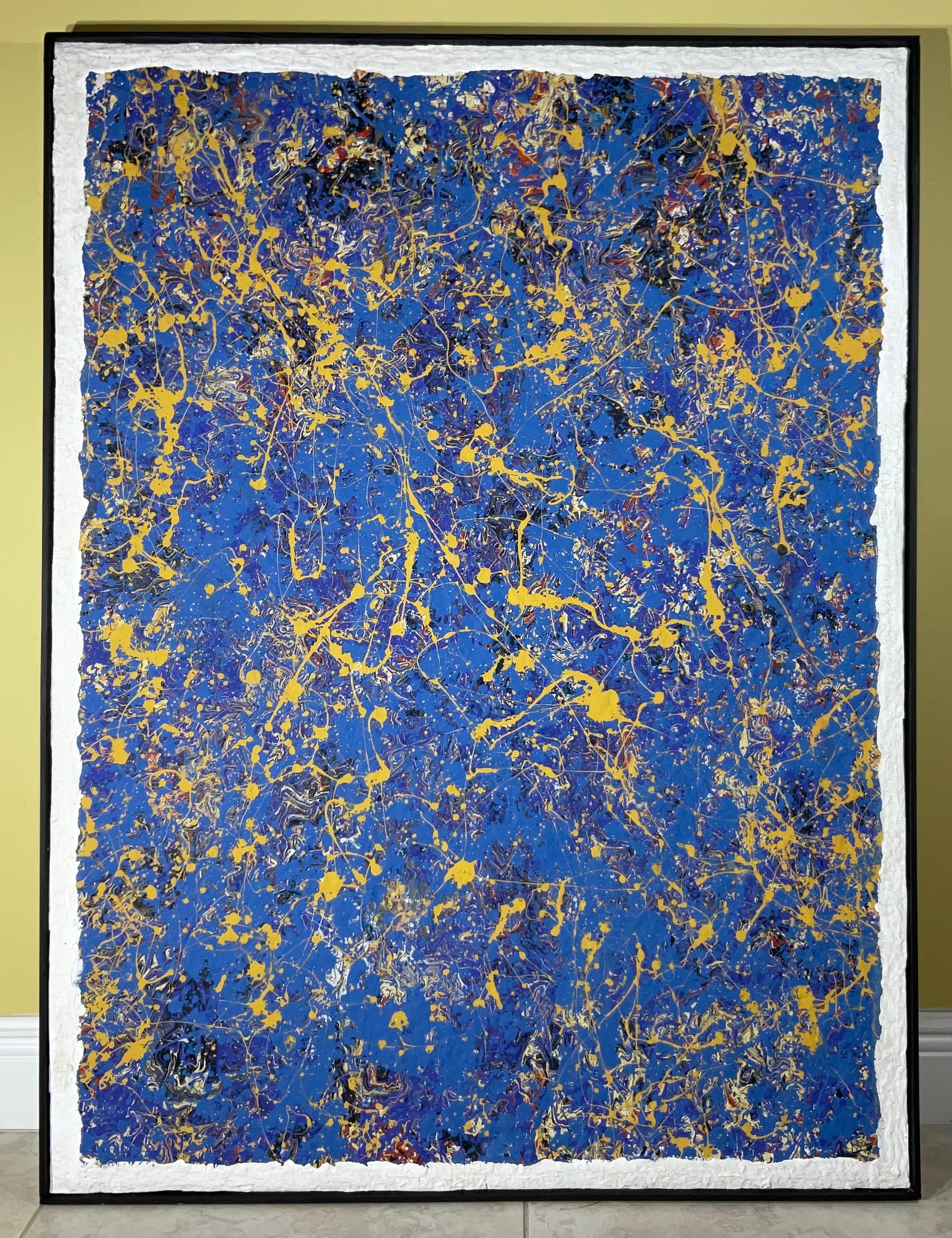 

Abstraktes expressionistisches Originalgemälde von John Frates
Entfesseln Sie die vibrierende Energie dieses fesselnden, unsignierten abstrakten Originalgemäldes des renommierten Künstlers John Frates. Dieses dynamische Werk ist ein echtes Zeugnis
