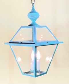Exquisite Vintage Verdigris solid brass & Hanging Lantern / Chandelier