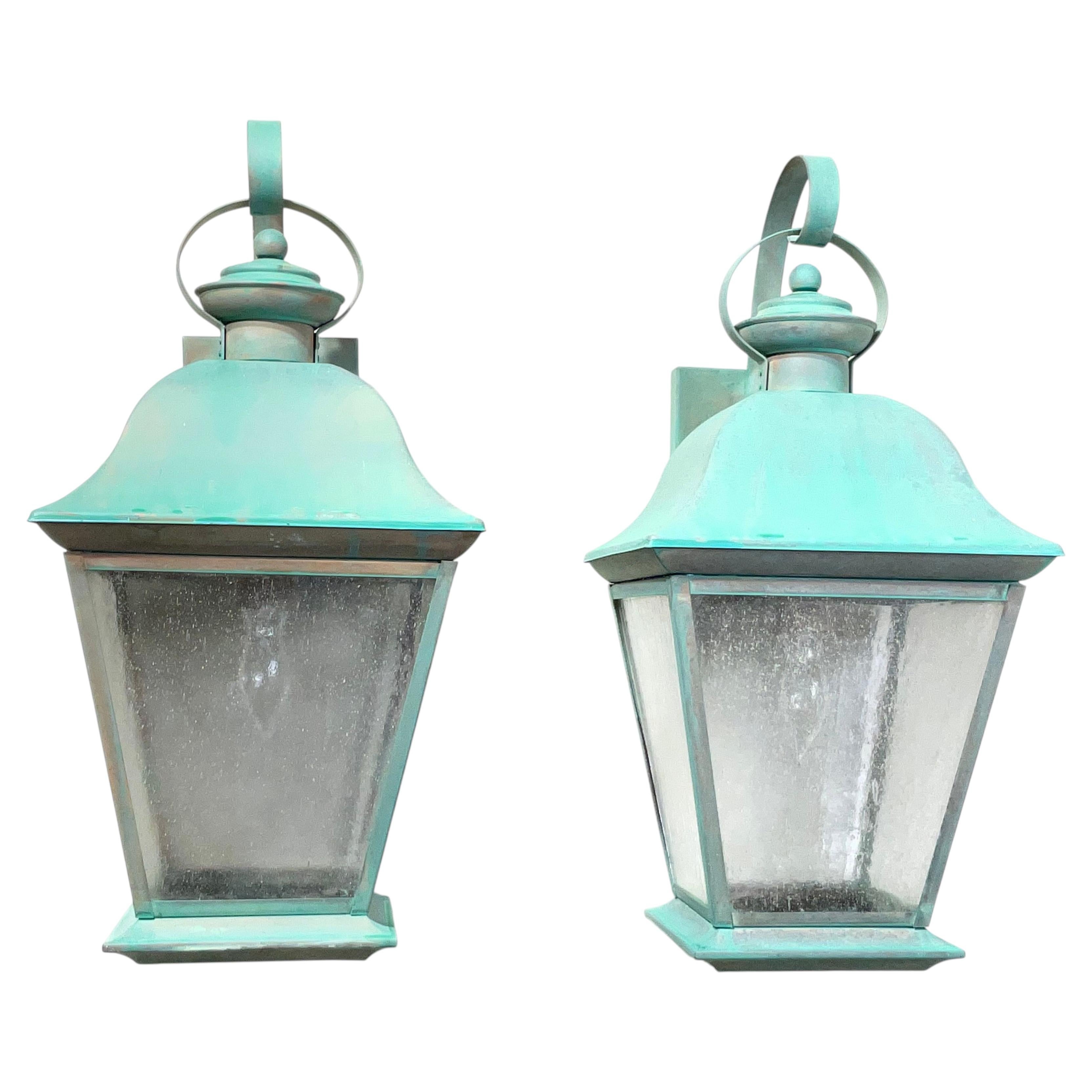 Pair of vintage Solid Brass Wall Lanterns - Timeless Elegance for Your Home