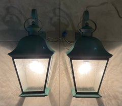 Pair of vintage Solid Brass Wall Lanterns - Timeless Elegance for Your Home