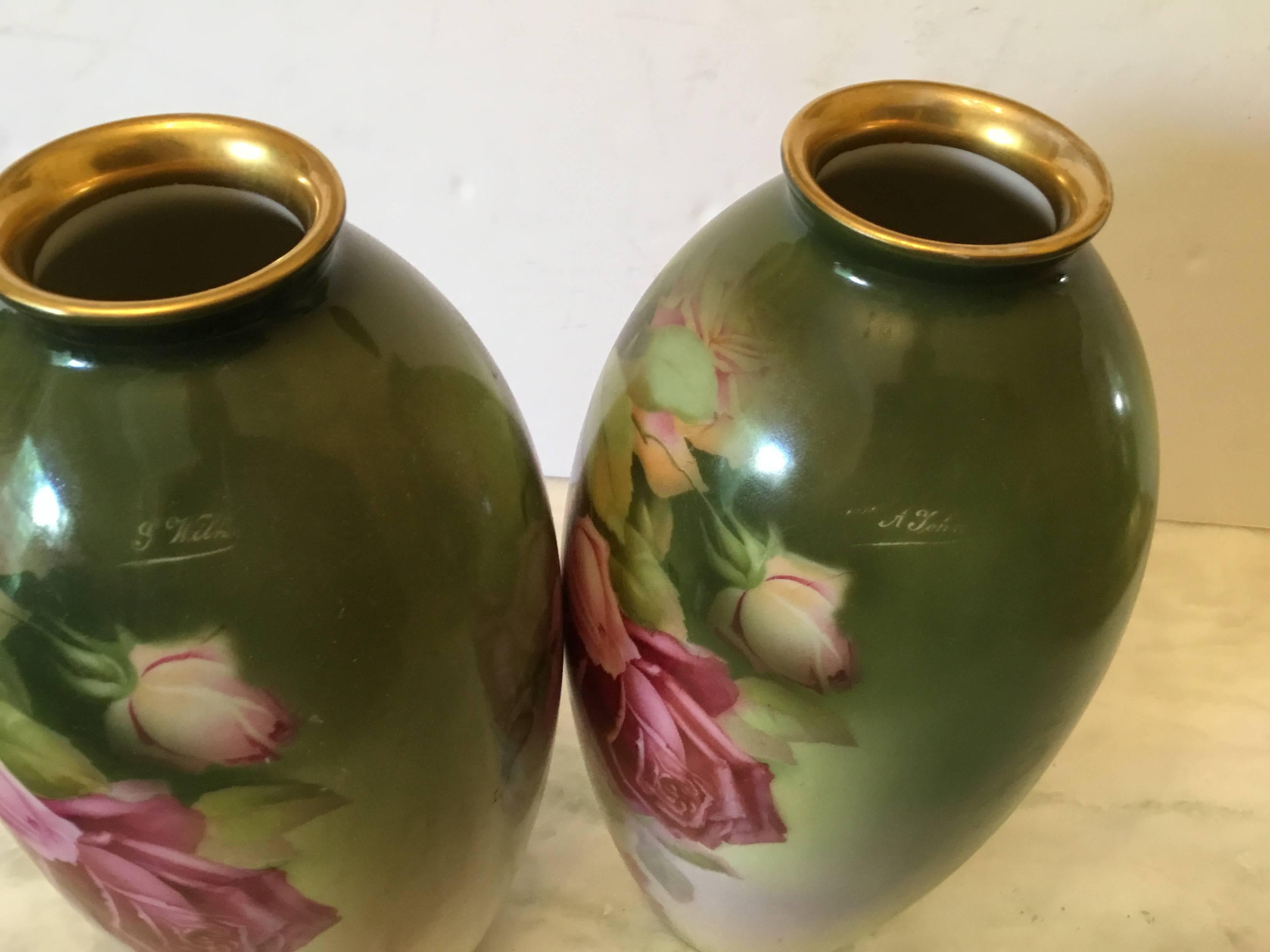 20th Century Pair of Fine Porcelain Vases