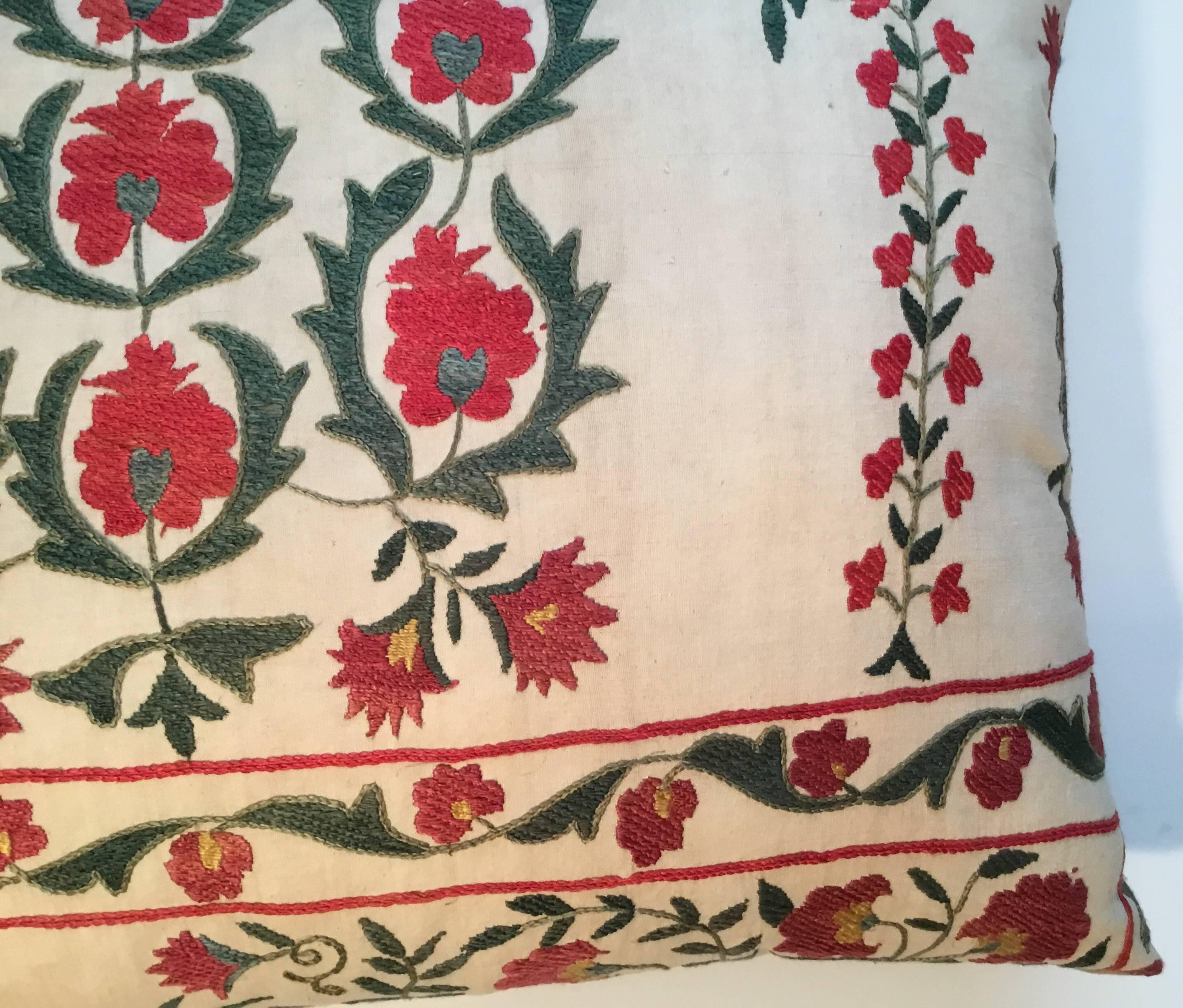 Pair of Vintage Suzani Pillows 1