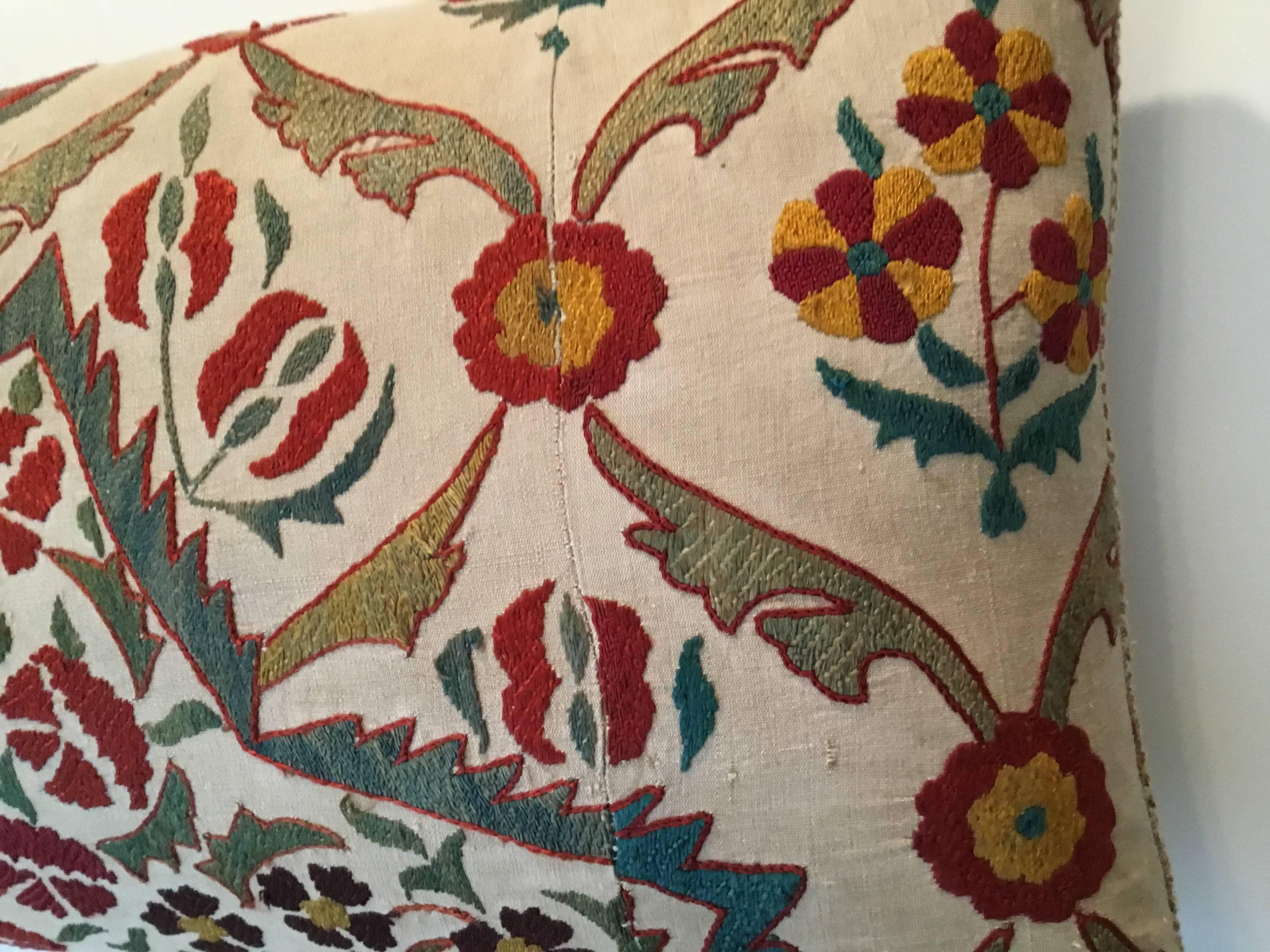 Large Embroidery Suzani Pillow 1