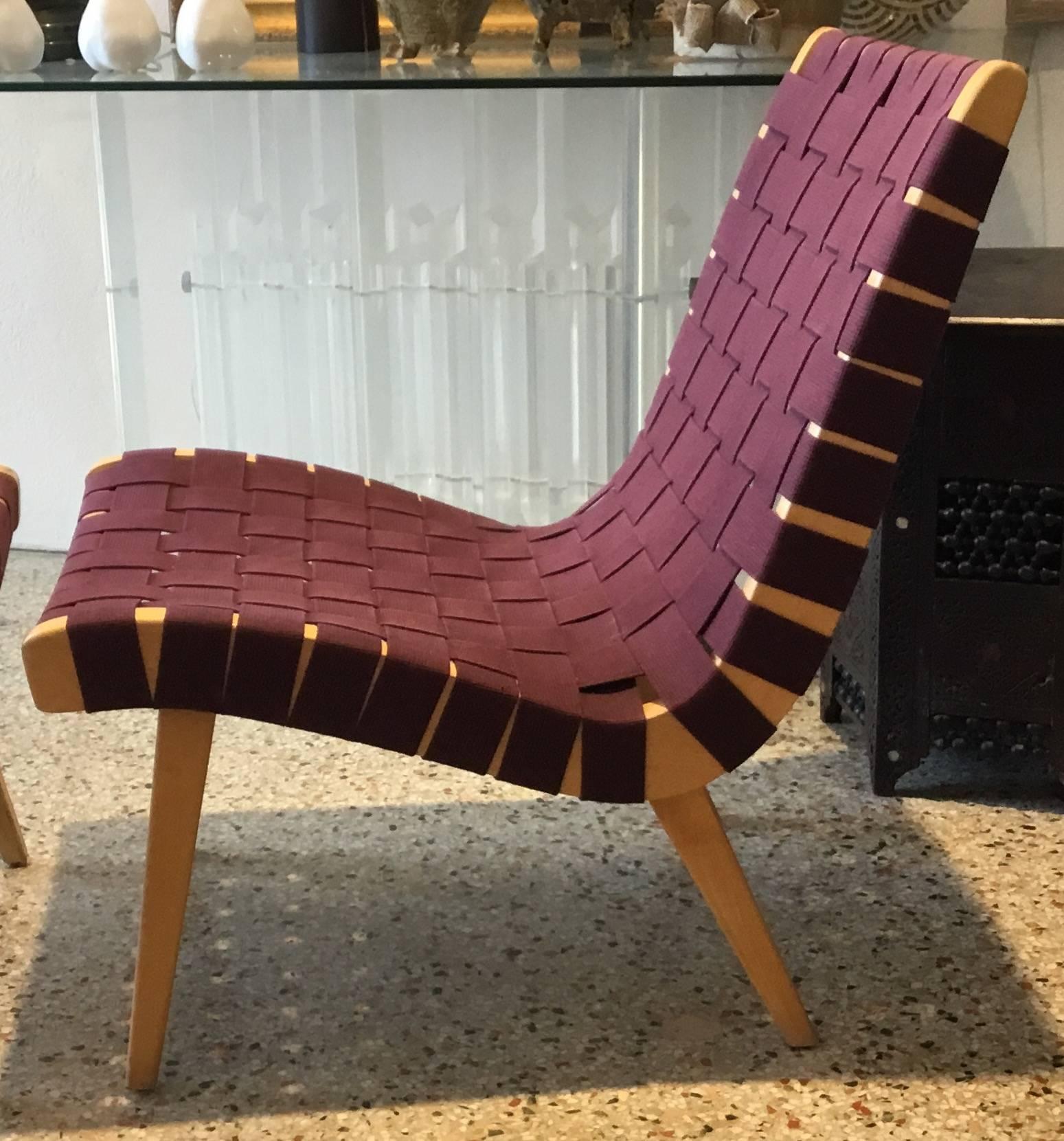 Czech Pair of Lounge Chairs by Jen Risom for Knoll