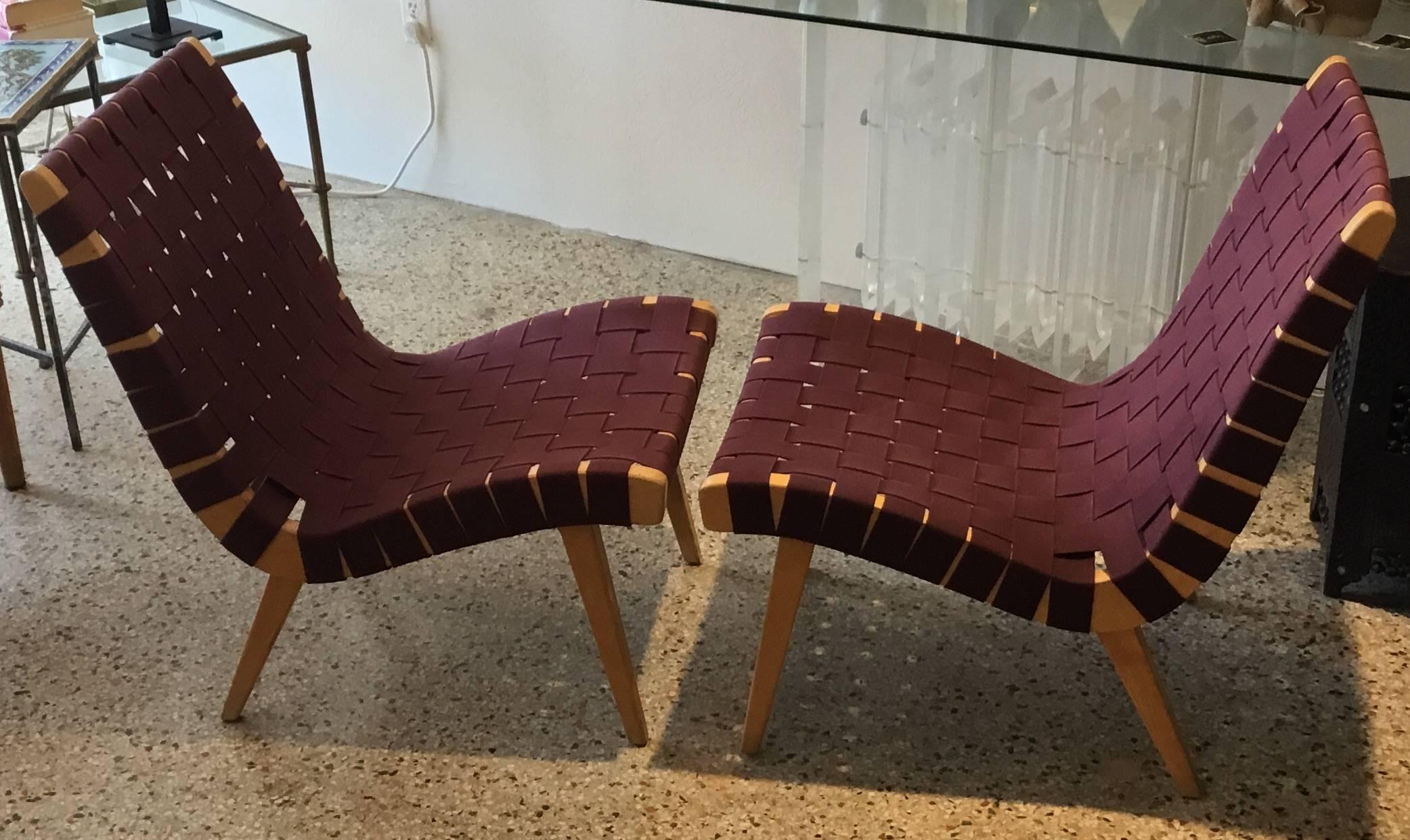 Pair of Lounge Chairs by Jen Risom for Knoll In Good Condition In Delray Beach, FL