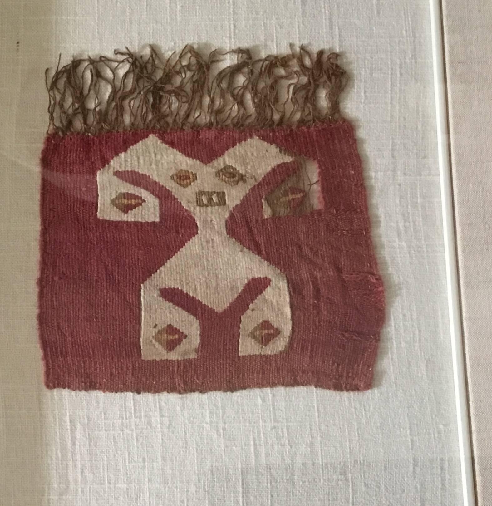 Pre Colombian Antique Peruvian Textile Fragment 2