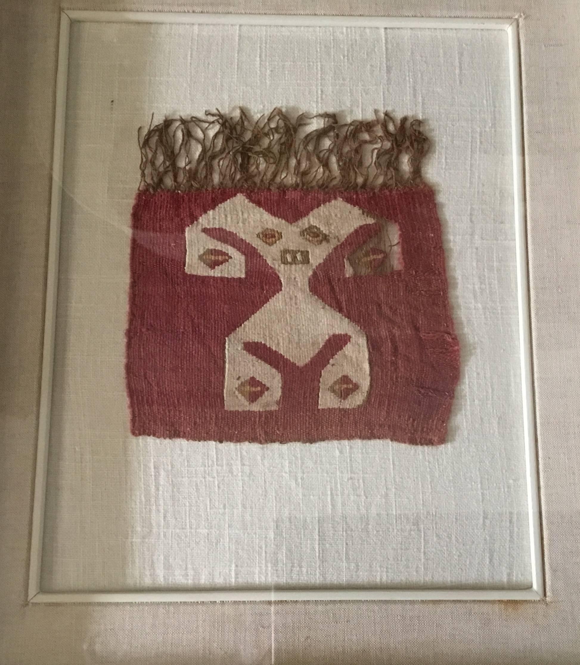 Pre Colombian Antique Peruvian Textile Fragment 3