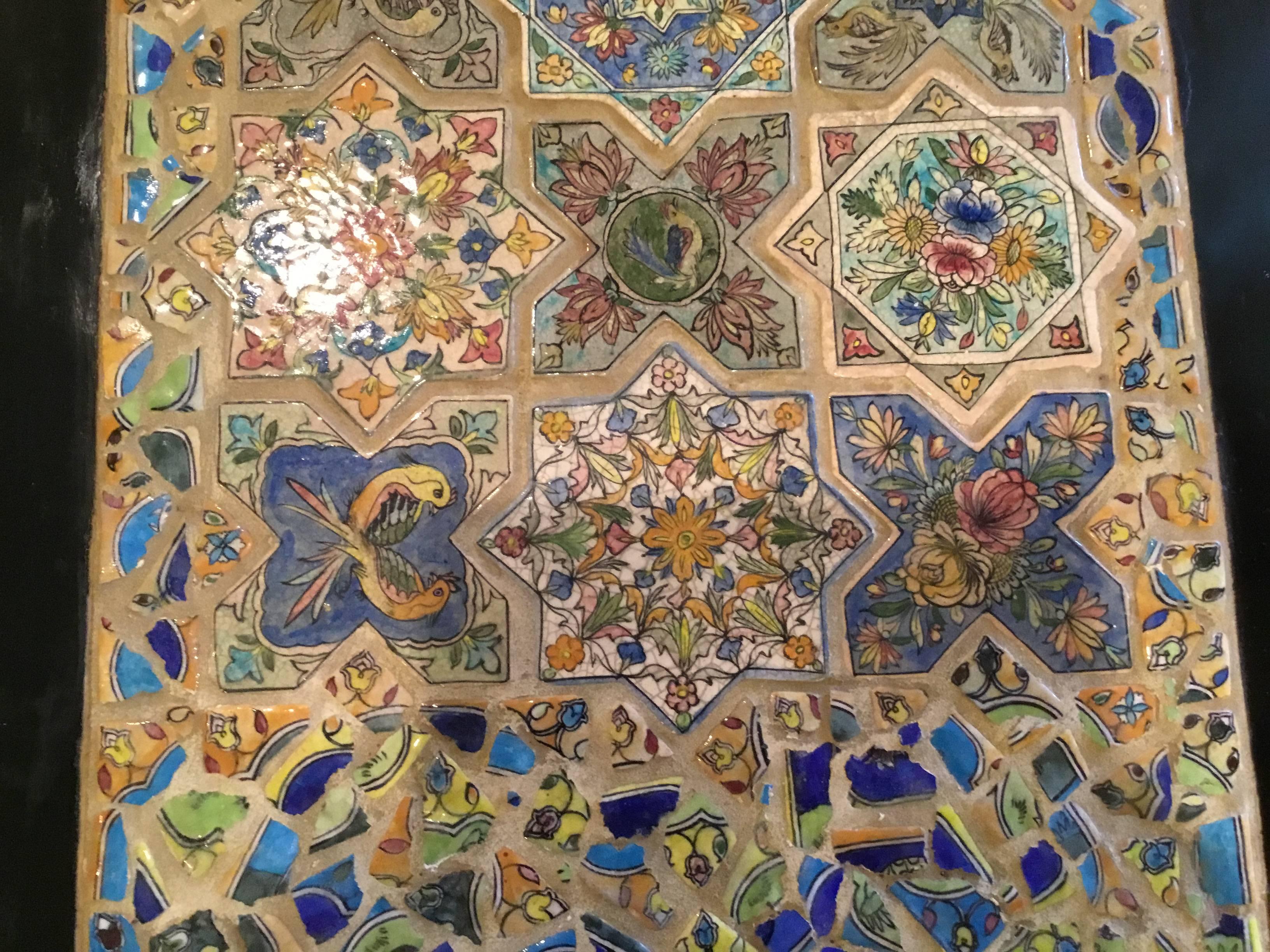 American Large Persian Tile Coffee Table