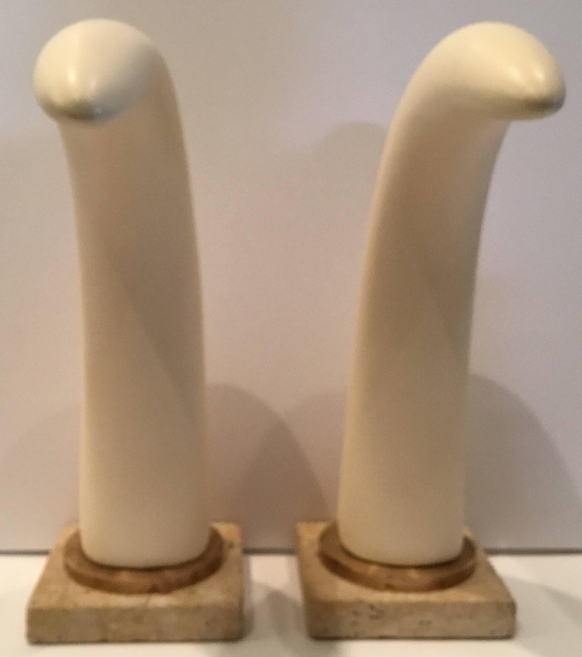 Pair of Decorative Tusk Horn For Sale 3